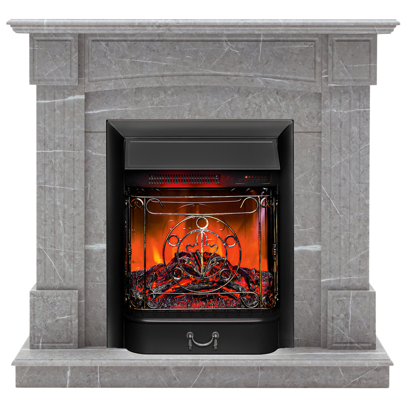 Изображение товара Каминокомплект Realflame Andrea Std Gr-F716 с очагом Majestic Lux Bl 750Вт и мрамор серый
