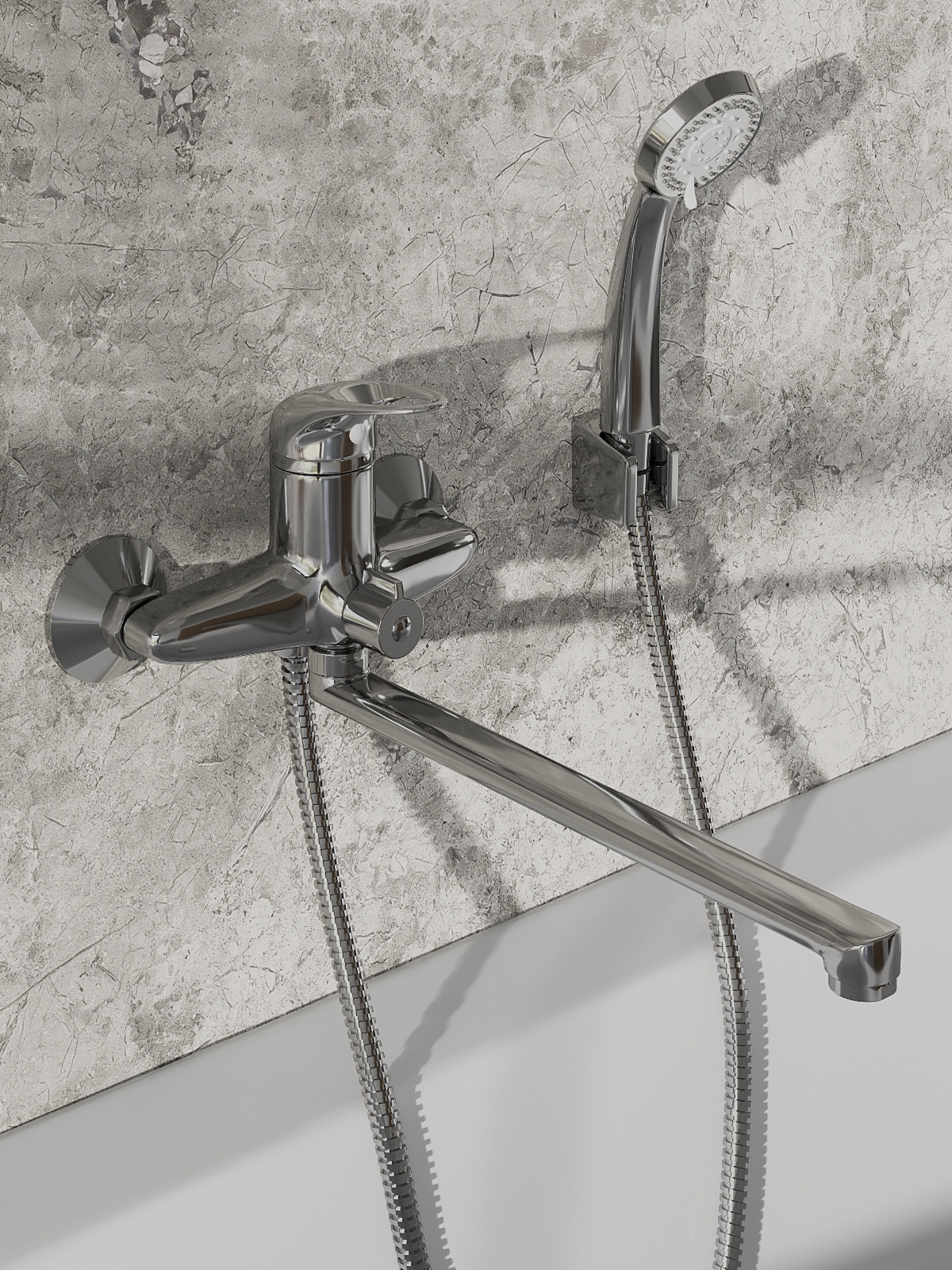 Изображение товара Смеситель для ванны Agger 06 TL-0621100 однорычажный с душевой лейкой хром