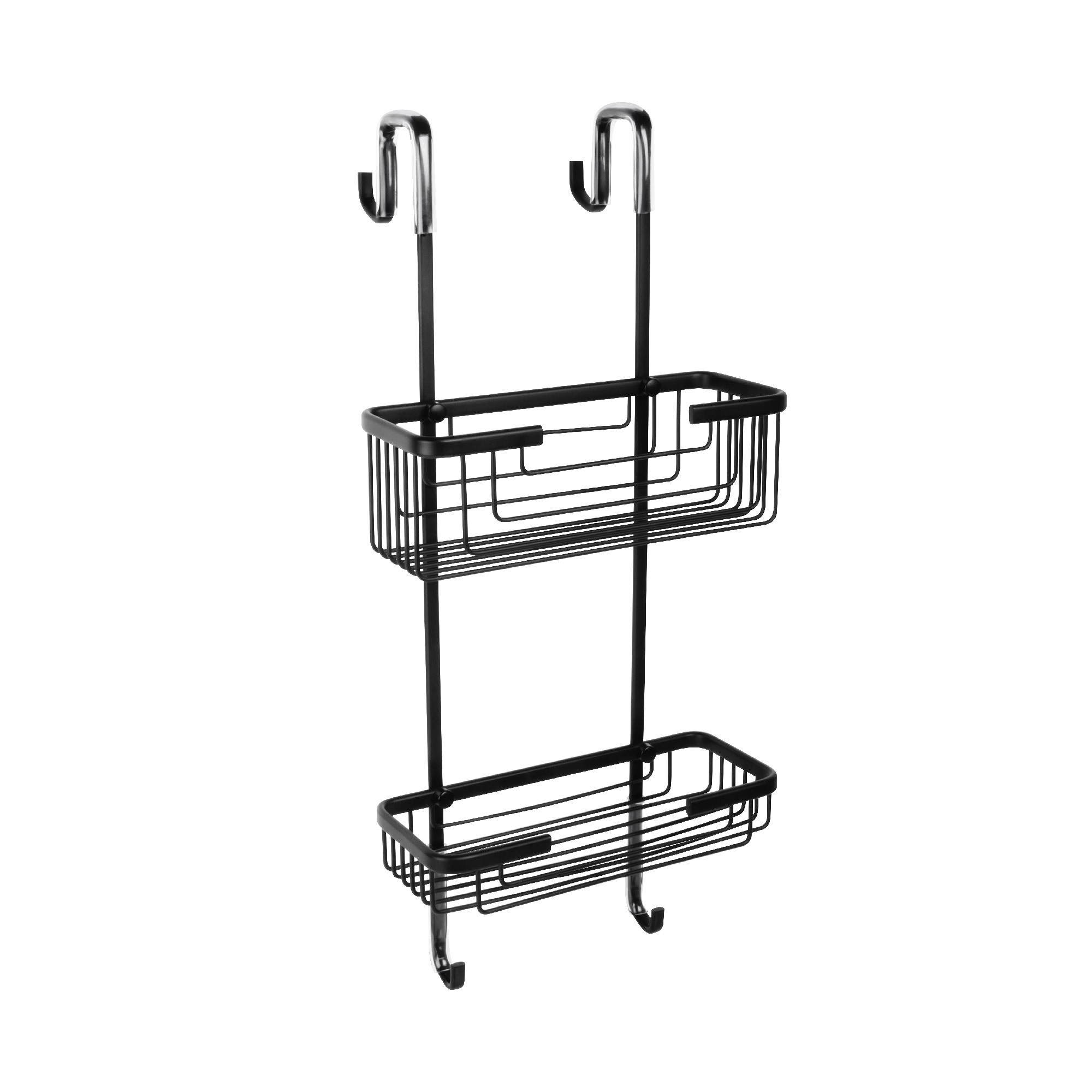 Изображение товара Полка для душевой кабины Fixsen 854B-2 прямая двухэтажная цвет черный