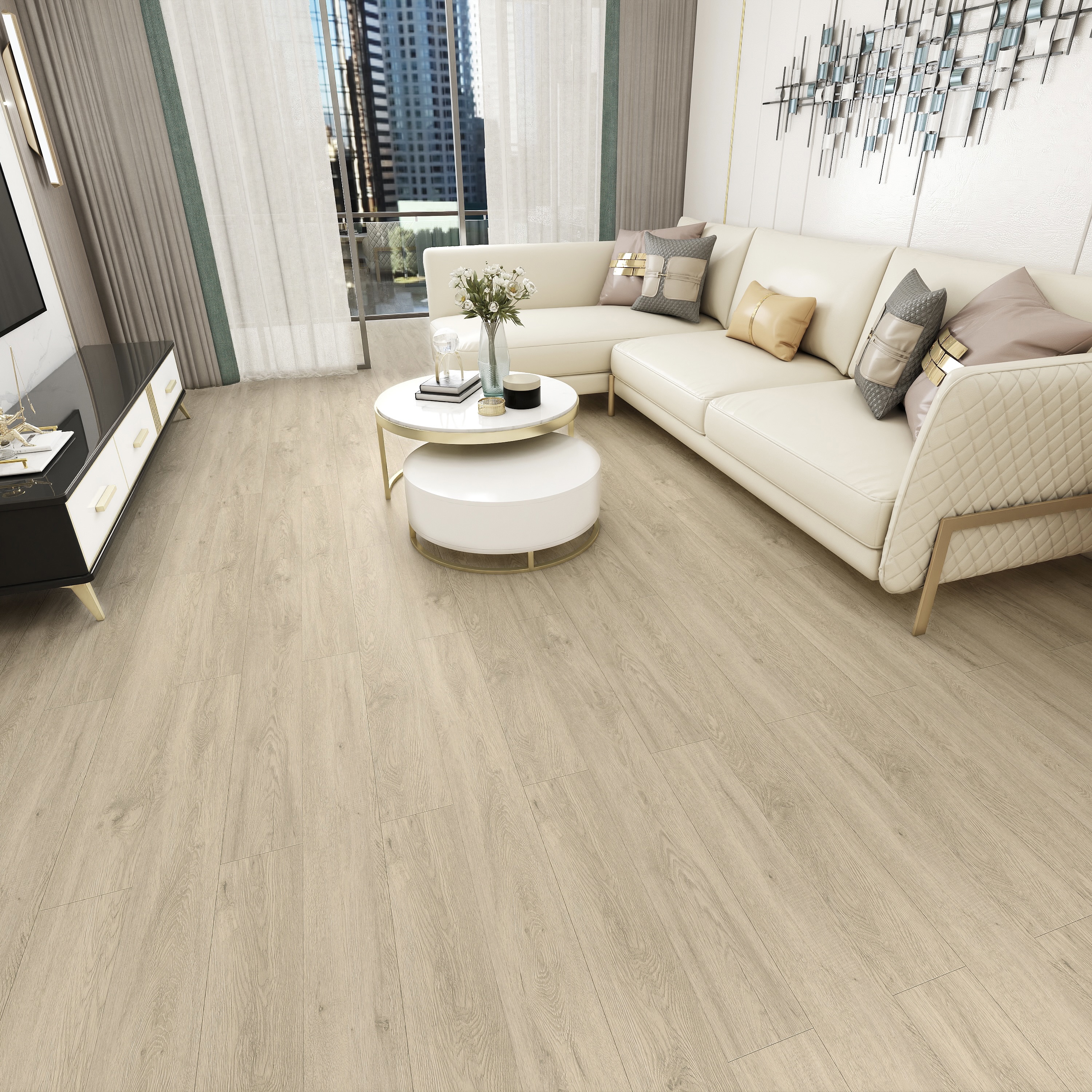 Изображение товара LVT плитка ICON Black Дуб Маккуин 42 класс влагостойкая клейкая виниловая плитка