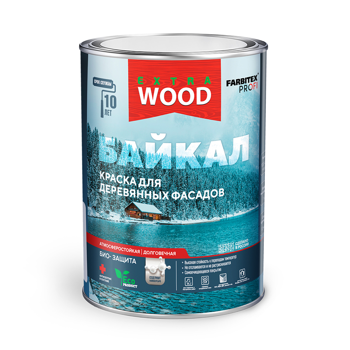 Изображение товара Фасадная краска для дерева Farbitex Profi Wood Extra матовая цвет нерпа 2.5 л Изображение товара Фасадная краска для дерева Farbitex Profi Wood Extra матовая цвет нерпа 2.5 л