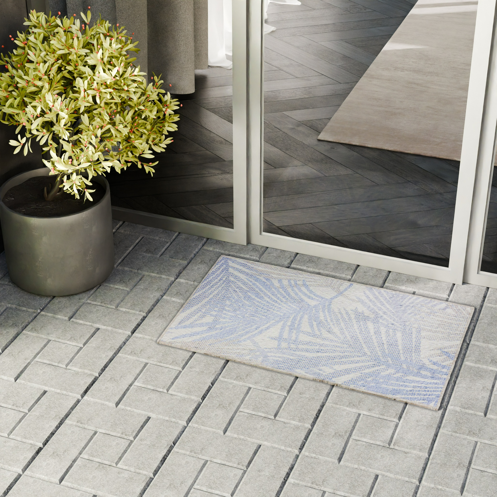 Изображение товара Ковёр Дели 50x80 см полипропилен синий практичный и устойчивый