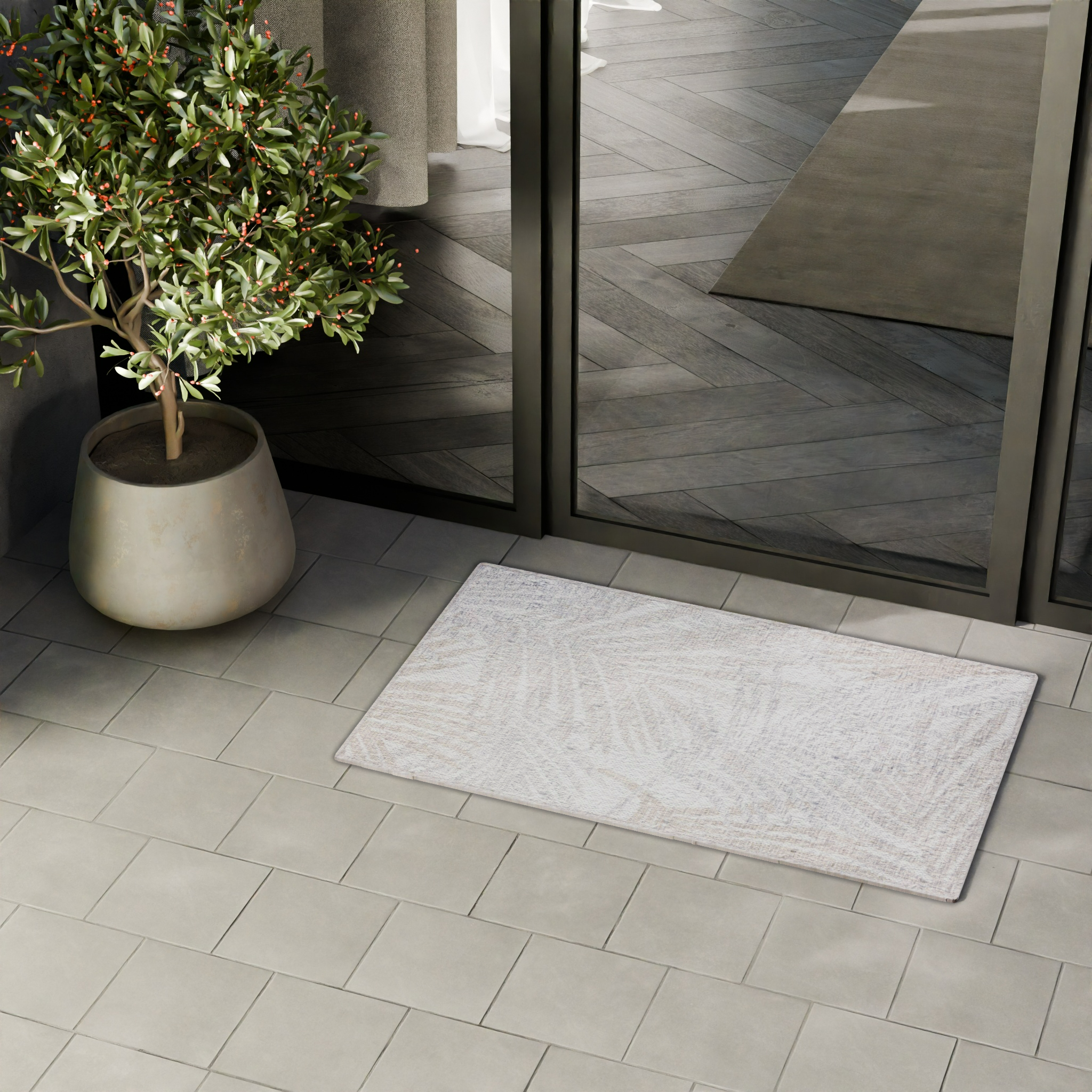 Изображение товара Циновка Дели 50x80 см серый полипропилен ковёр для дома и улицы