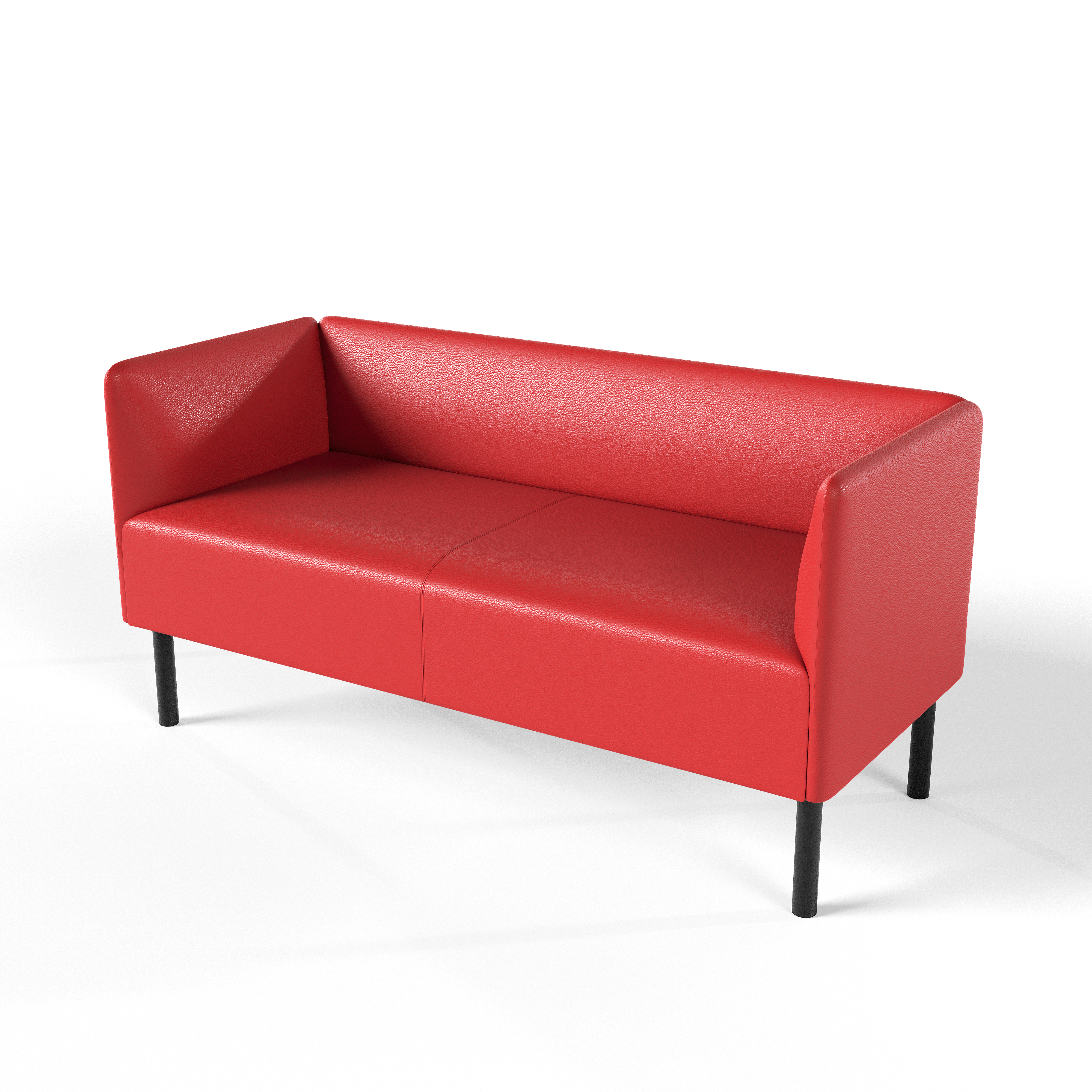 Изображение товара Диван прямой Монреаль 150x75x54 см искусственная кожа красный SALON TRON