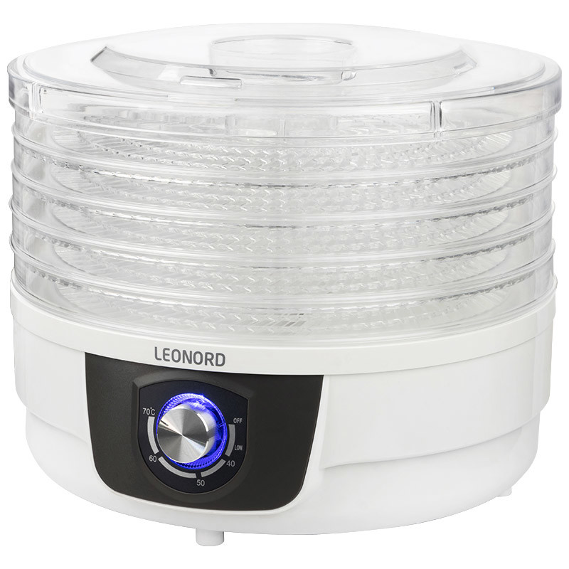 Изображение товара Сушилка для овощей и фруктов Leonord LE-1779 250 Вт 12 л 5 ярусов с регулируемым термостатом