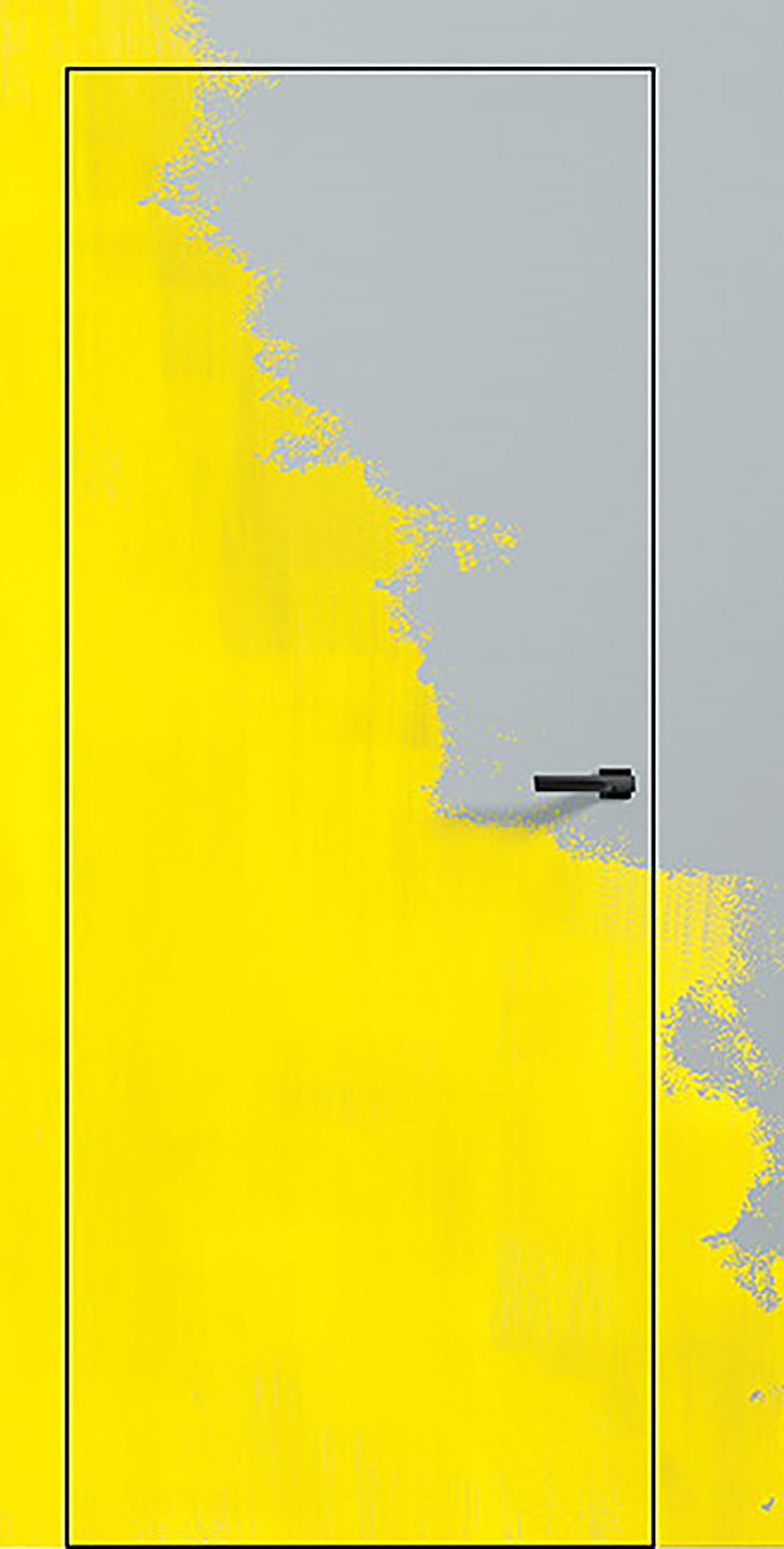 Изображение товара Дверь скрытая Porte Vista Interio глухая правый от себя 200x70см эмаль цвет белый с замком и петлями