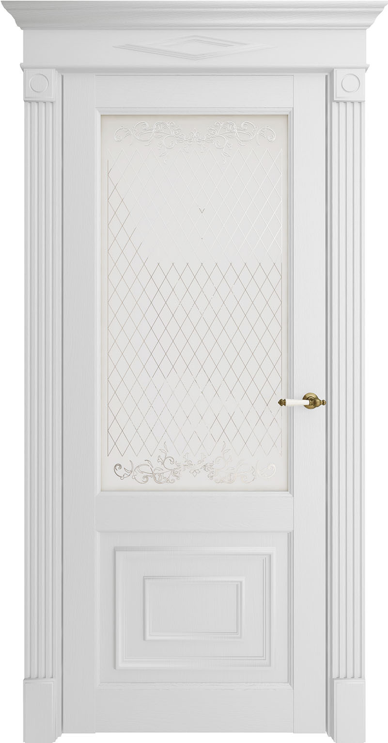 Изображение товара Дверь межкомнатная Uberture Florence style 62002 остеклённая 200x90см пленка ПВХ цвет серена белая без замка и петель