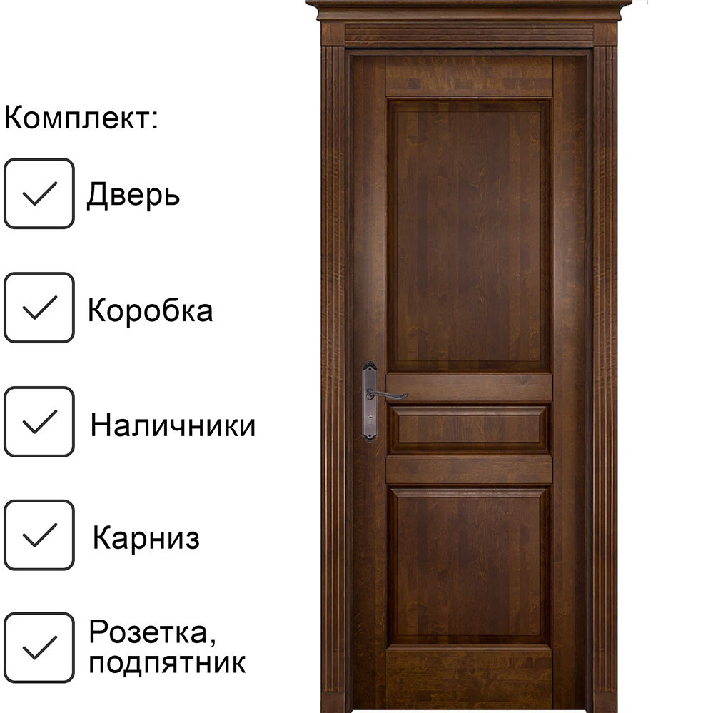 Изображение товара Межкомнатная дверь Ока Гармония №2 глухая 200x90см цвет античный орех Изображение товара Межкомнатная дверь Ока Гармония №2 глухая 200x90см цвет античный орех