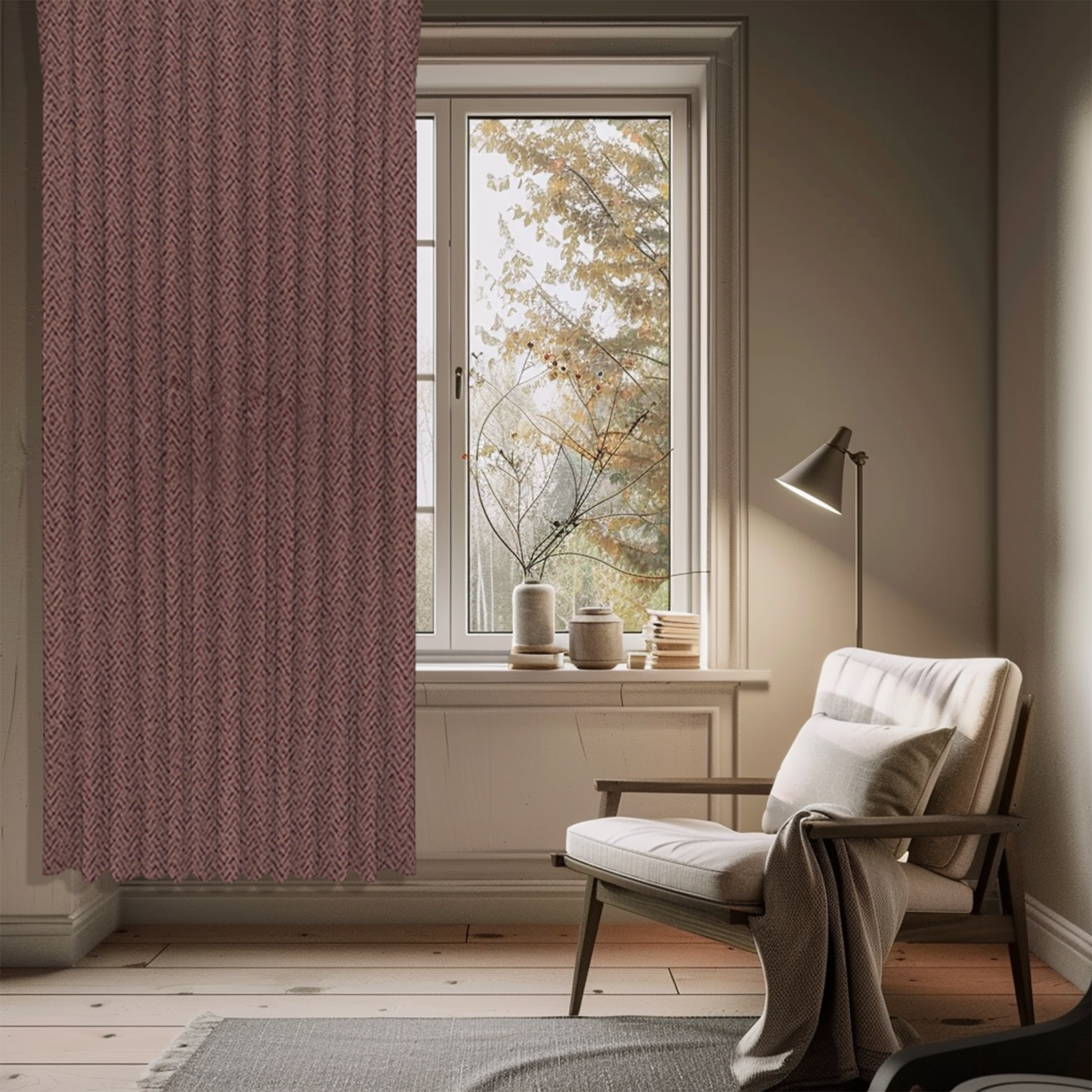 Изображение товара Штора на ленте димаут 200x280 см терракотовая современная ткань полиэстер