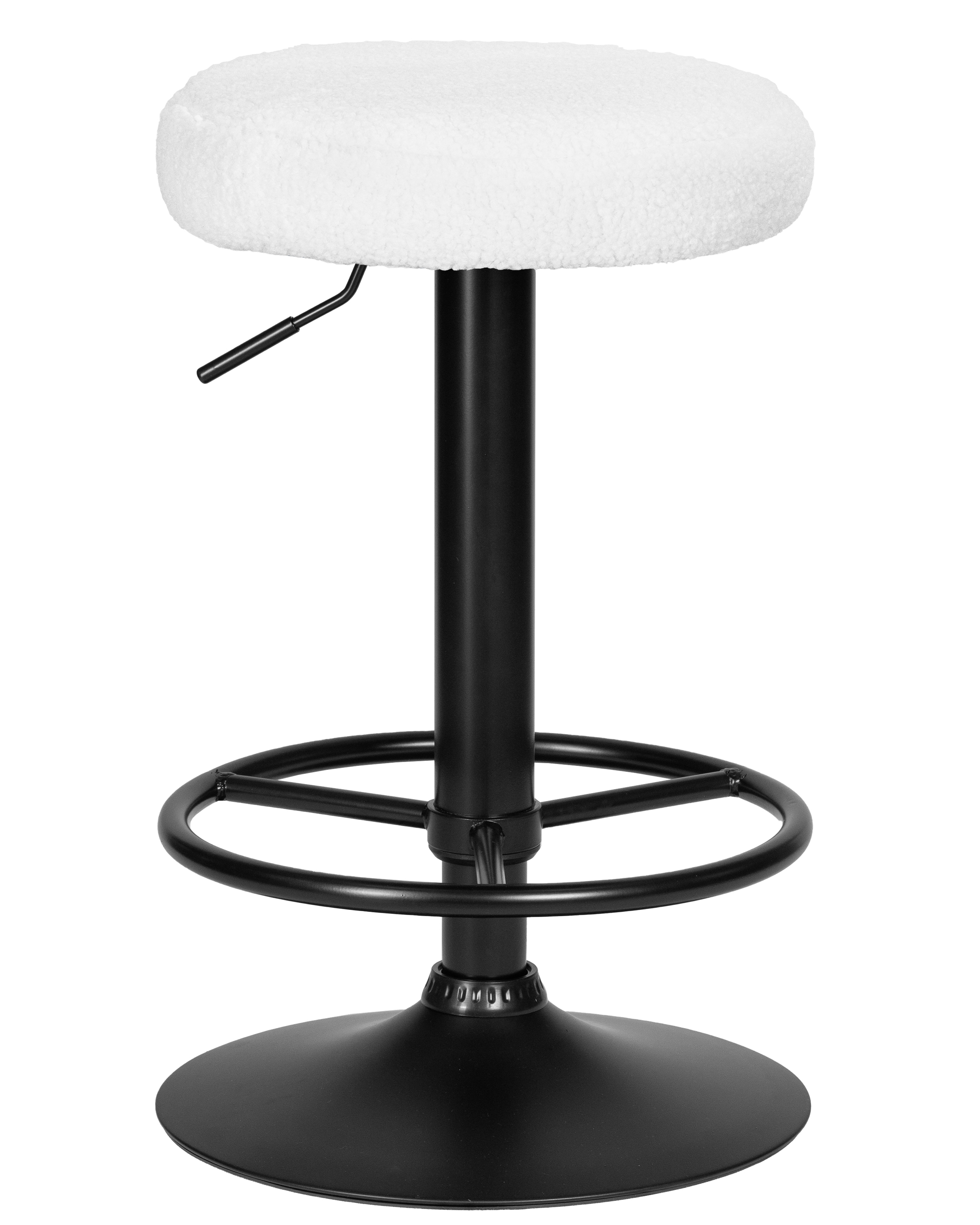 Изображение товара Барный табурет DOBRIN TEDDY BLACK с белым букле