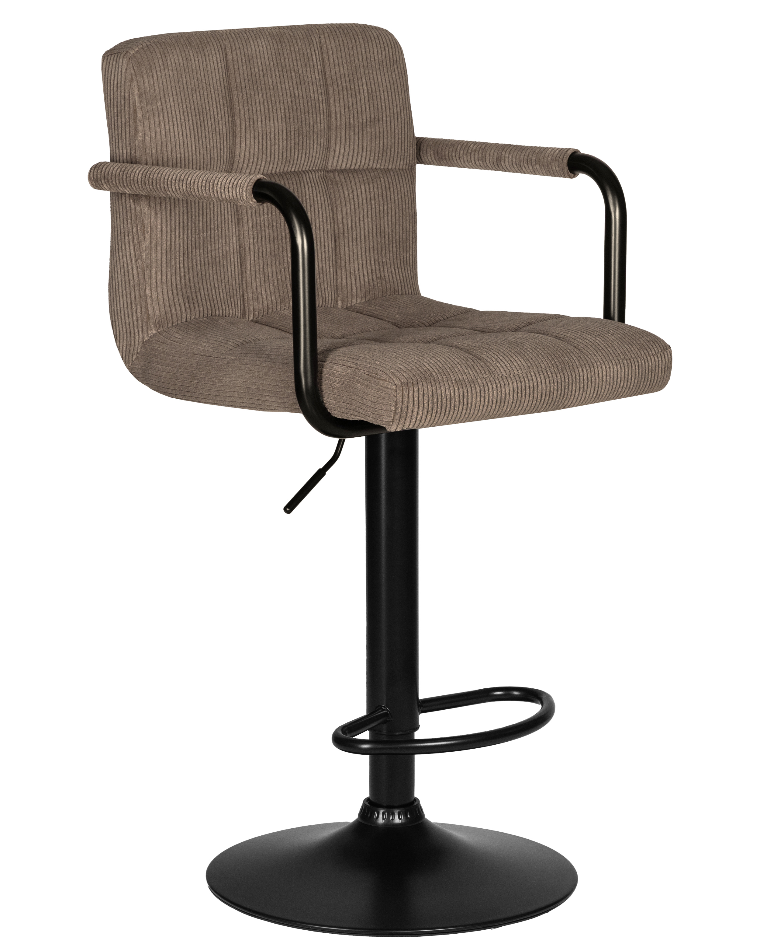 Изображение товара Барный стул Dobrin Kruger arm black с регулировкой высоты и подлокотниками