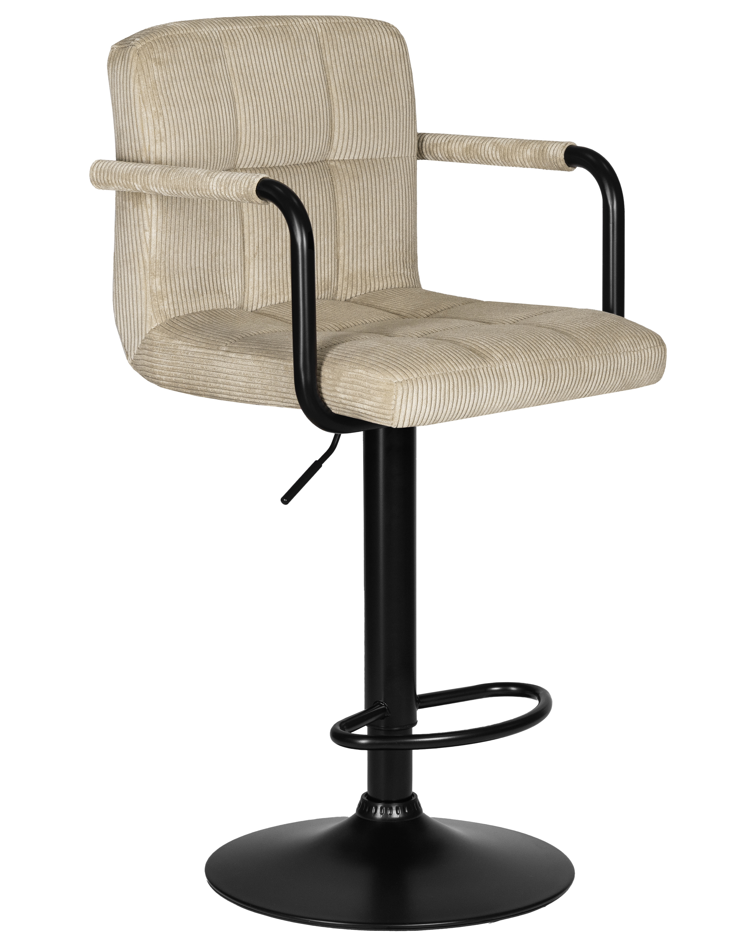 Изображение товара Стул барный Dobrin Kruger arm black 51x113 см цвет бежевый 2 шт.