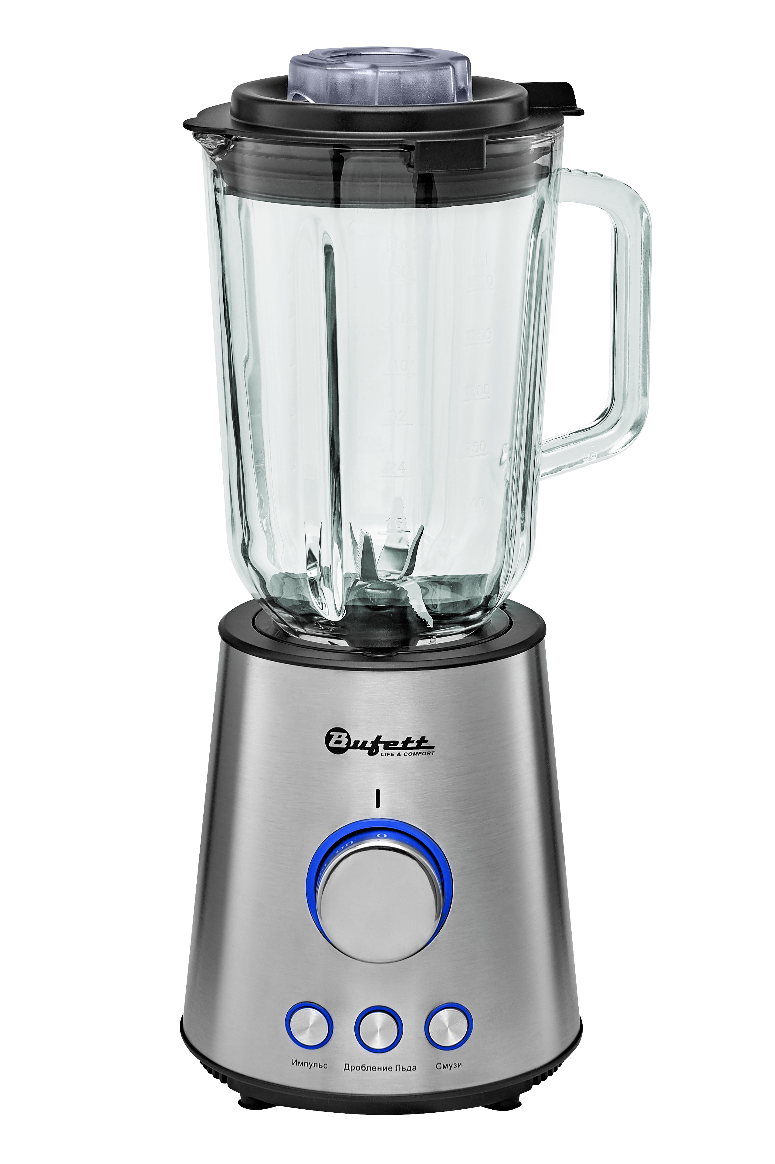 Изображение товара Стационарный блендер BUFETT LB 213 1000W стекло серебро 1.5л