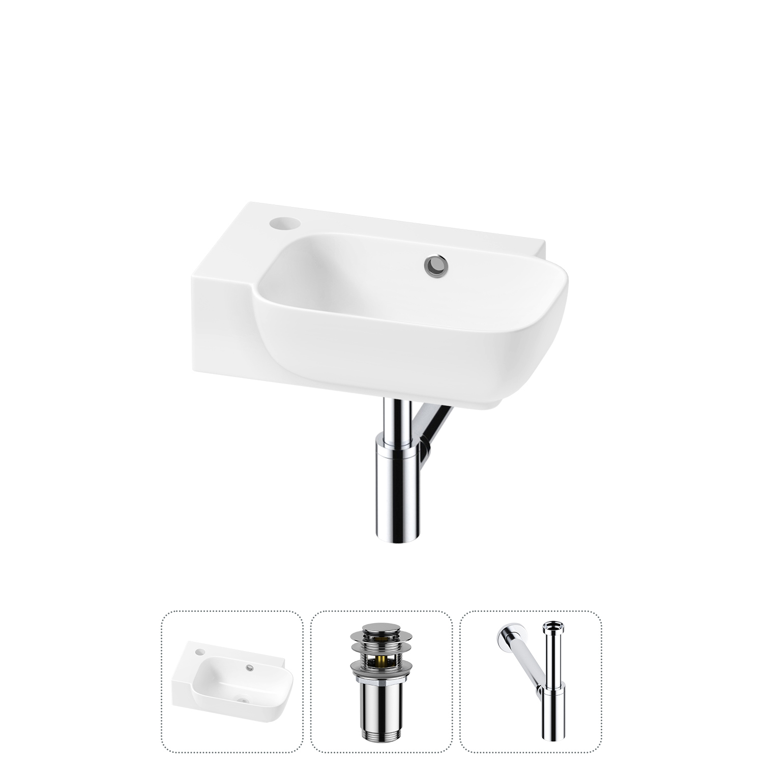 Изображение товара Раковина Lavinia boho bathroom sink 20216389R 40см белая высота 13см