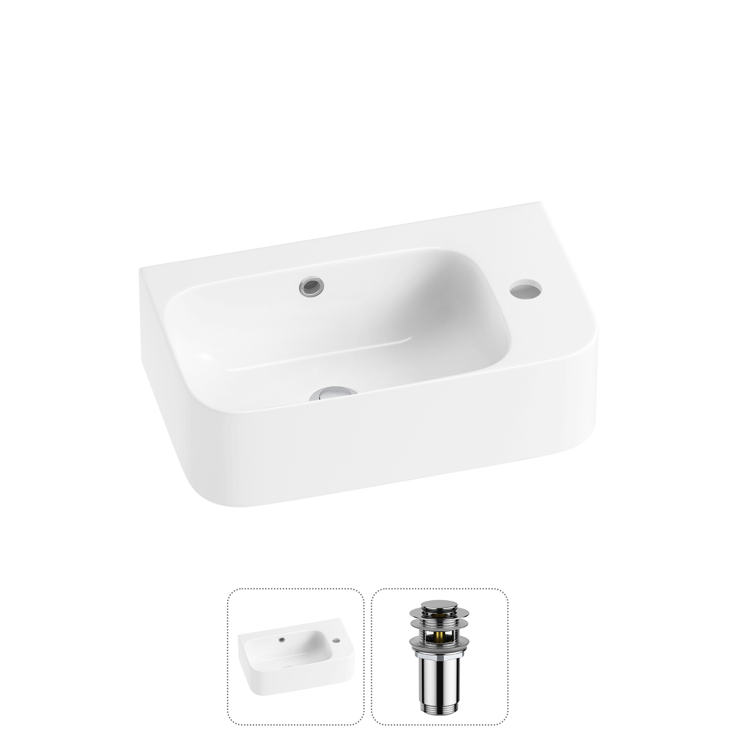Изображение товара Раковина Lavinia Boho Bathroom Sink 20216497R 45 см белая глянцевая