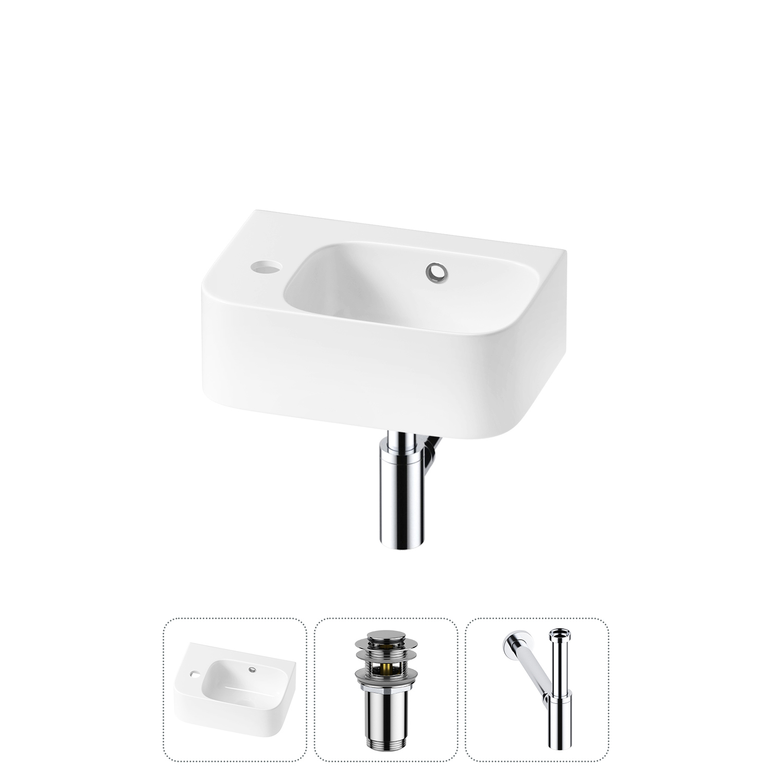 Изображение товара Раковина Lavinia boho bathroom sink 20216529R 37см цвет раковина 3 в 1: донный клапан, сифон