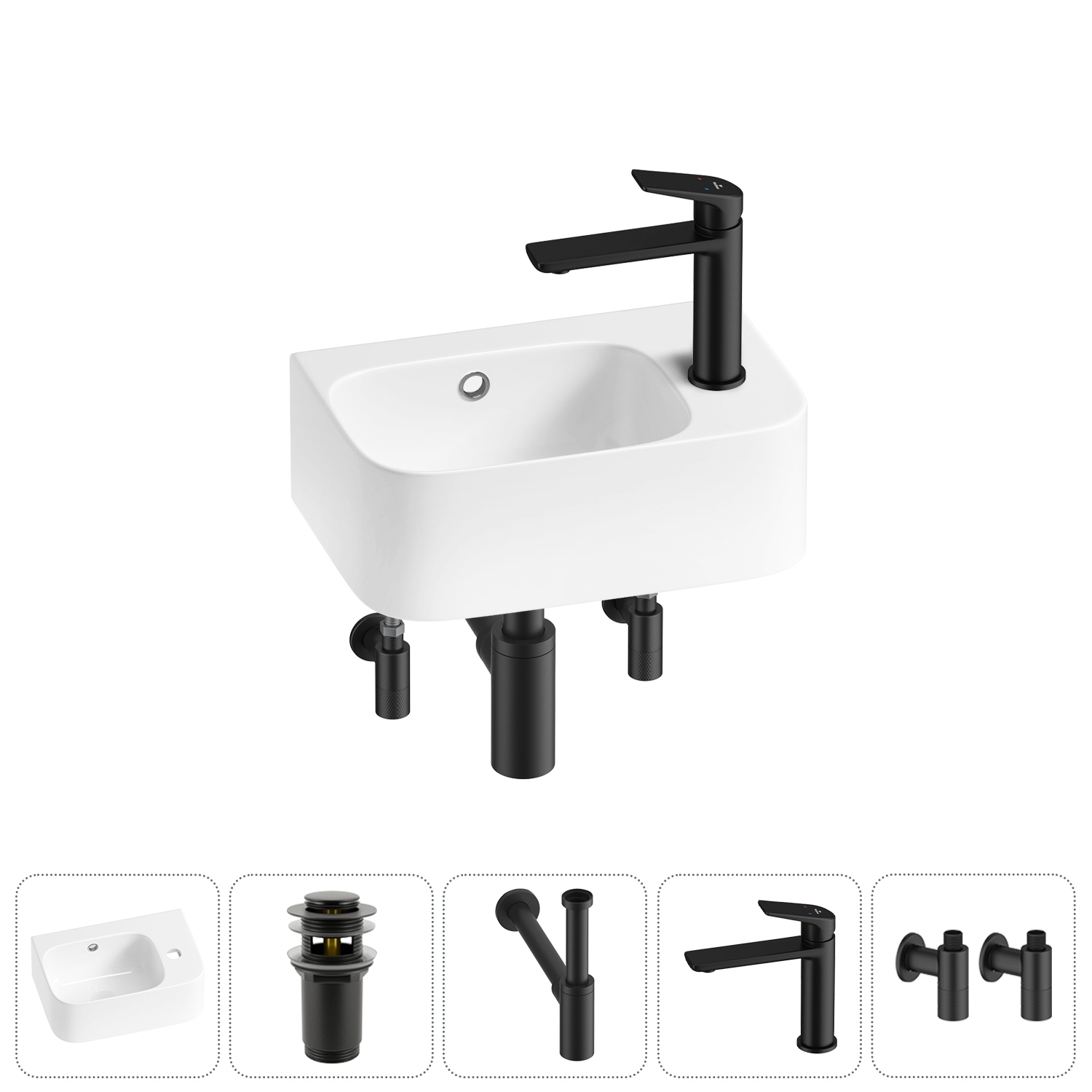 Изображение товара Раковина Lavinia boho bathroom sink 20216566R 37 см с комплектом для ванной