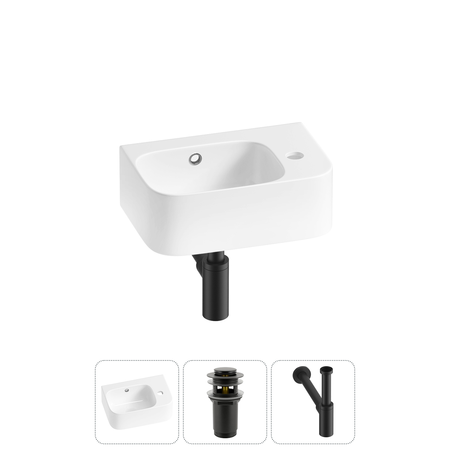 Изображение товара Раковина Lavinia boho bathroom sink 20216558R 37см белая прямоугольная глянцевая