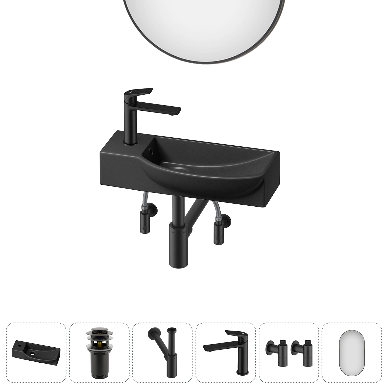 Изображение товара Раковина Lavinia boho Bathroom Sink 50 см черная для ванной комнаты