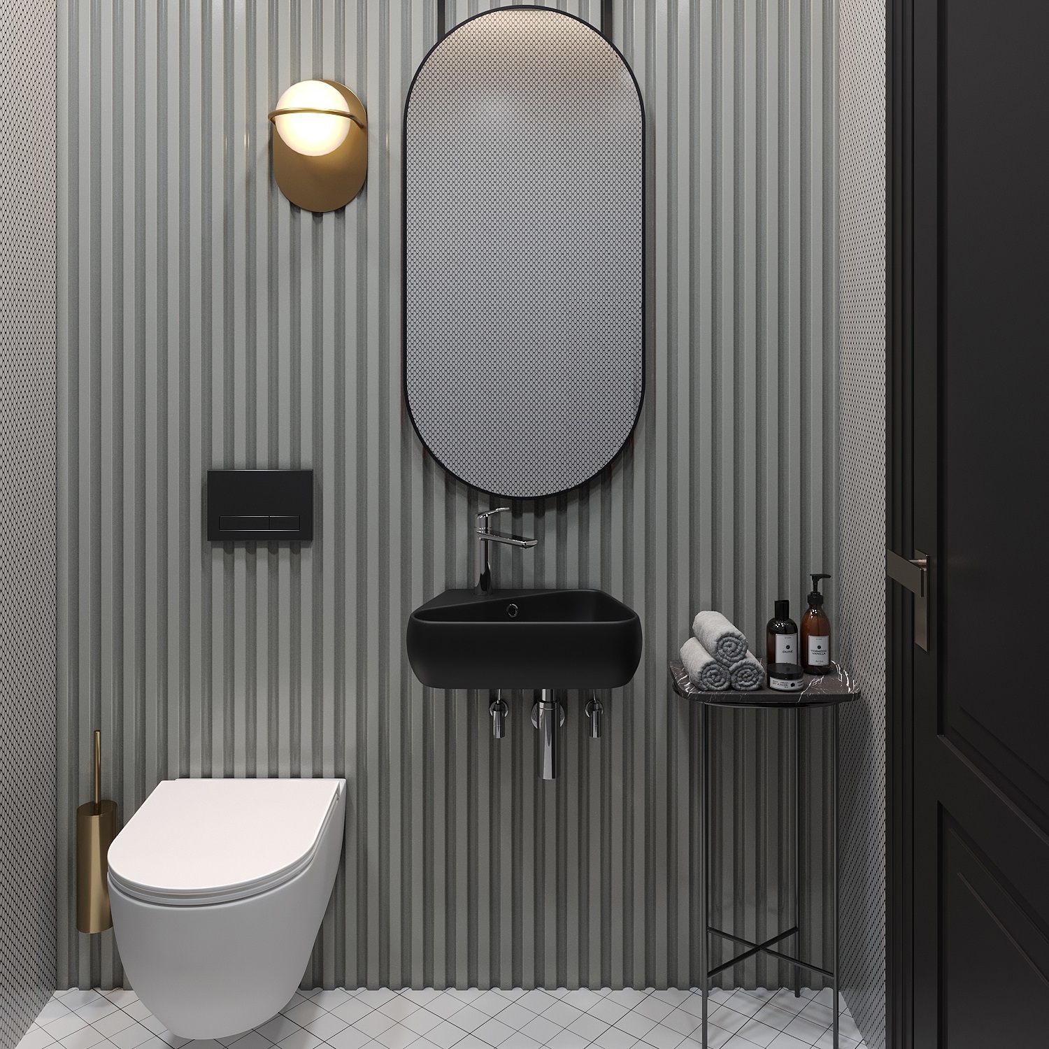 Изображение товара Раковина Lavinia Boho bathroom sink 44 см с комплектом 7 в 1 матовая черная Германия