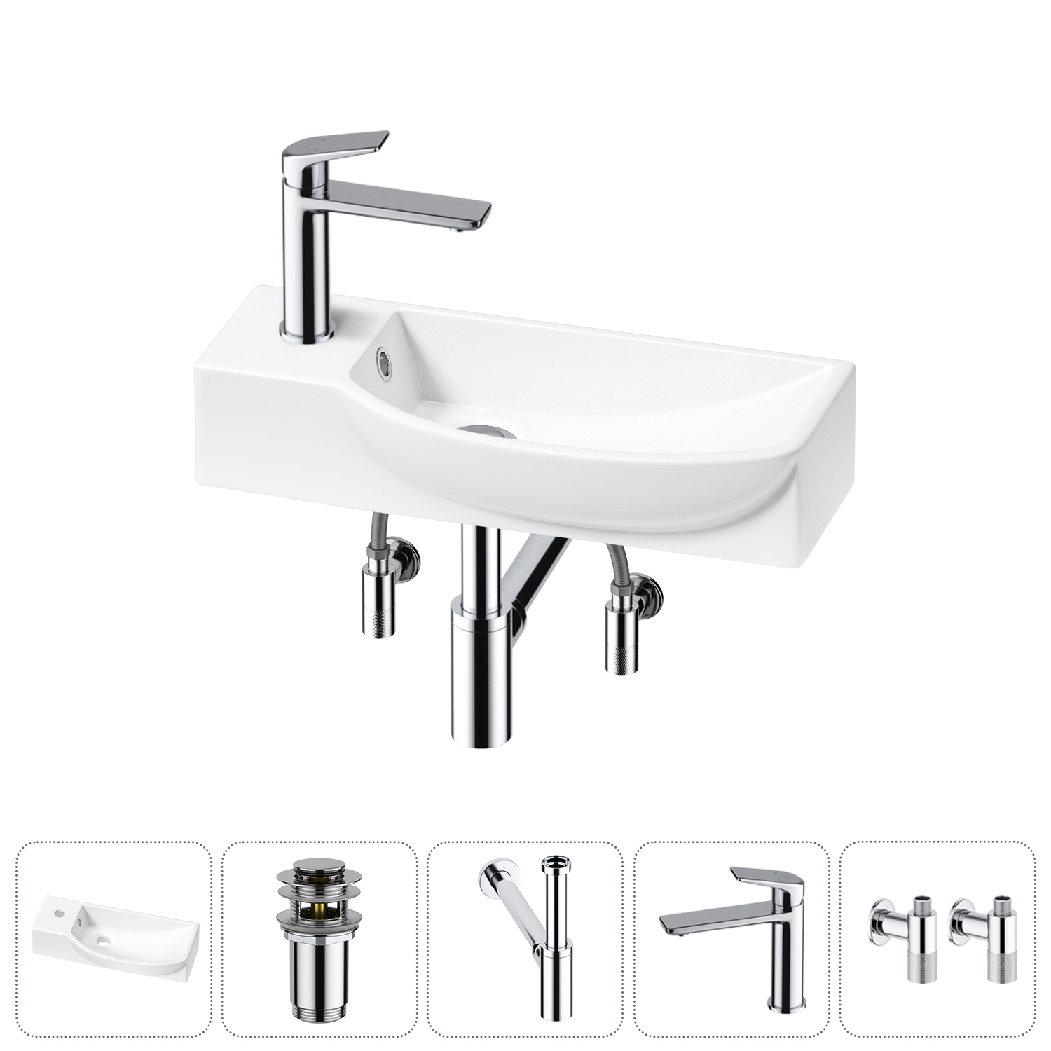 Изображение товара Раковина Lavinia boho bathroom sink 20216145R 50 см белая с комплектом