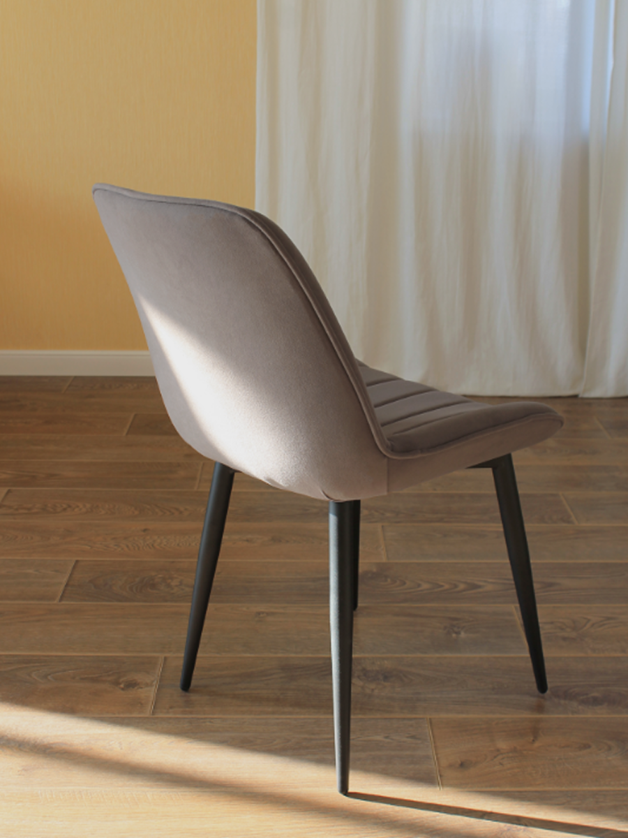 Изображение товара Стул Дсв мебель 62389 из велюра шоколадный комплект 2 шт.