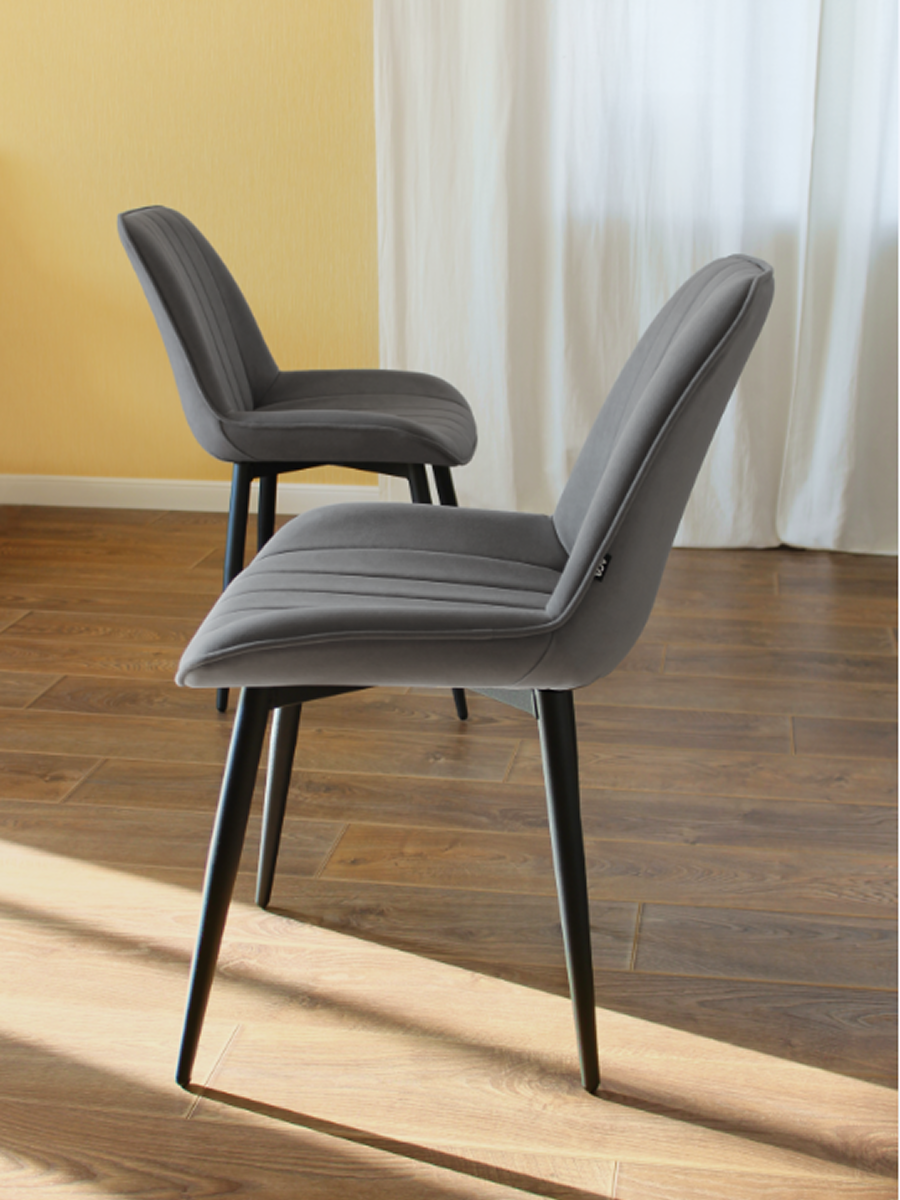 Изображение товара Стул Дсв мебель 62379 50x85x41 см велюр цвет графит