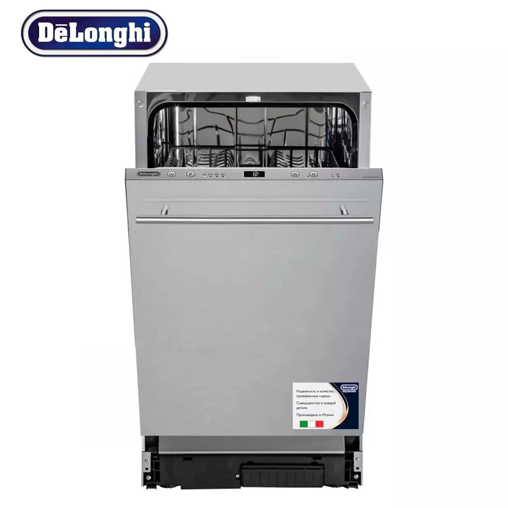 Изображение товара Посудомоечная машина Delonghi ddw 06s basilia 44.8 см 4 программы цвет нержавеющая сталь