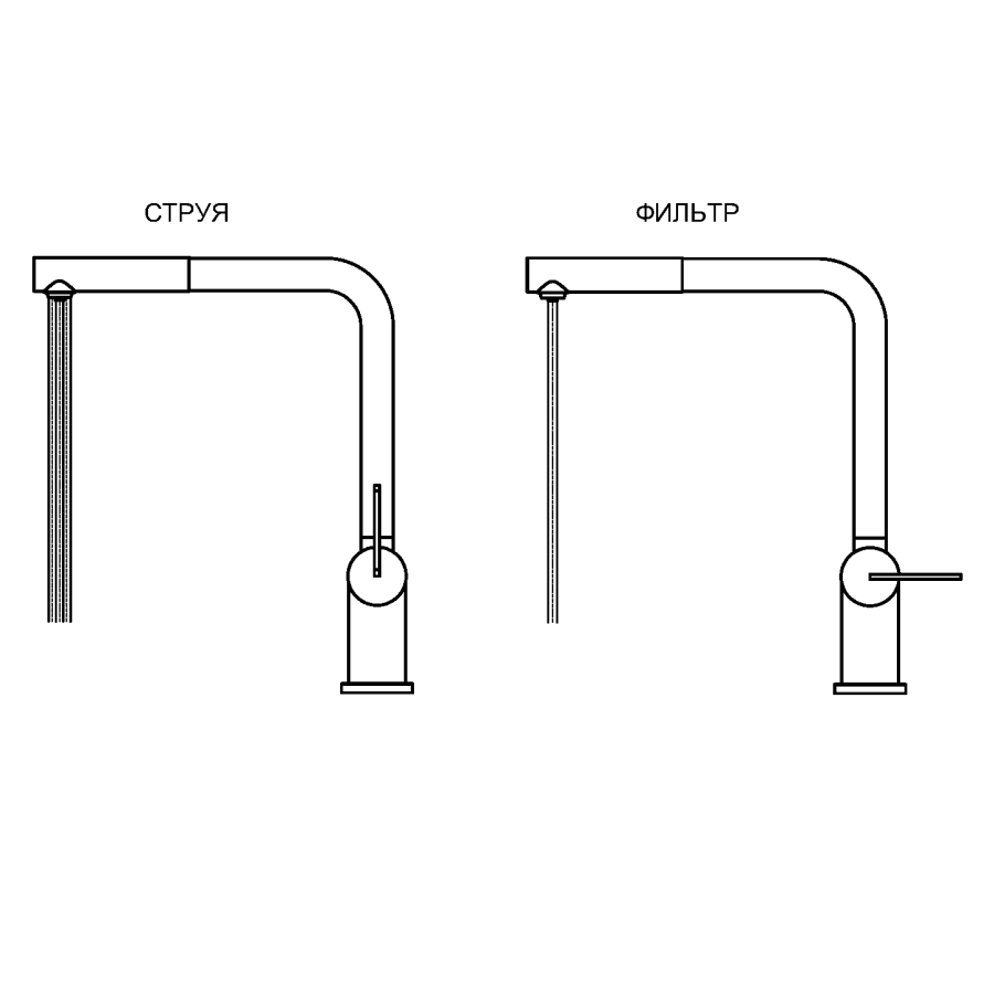 Изображение товара Смеситель для кухни Granula 8170 АЛЮМИНИУМ 30.5 см выдвижной излив цвет алюминий