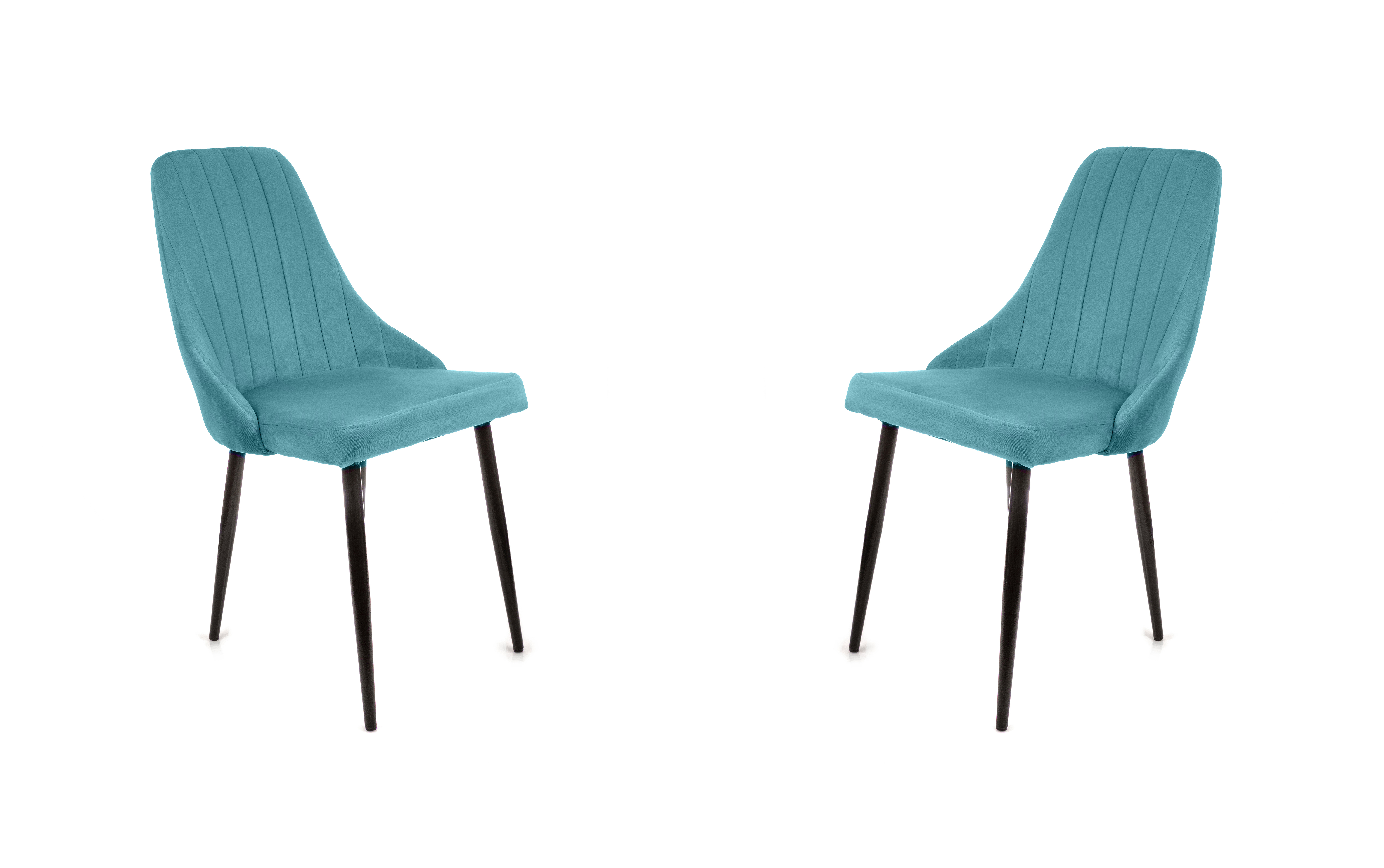 Изображение товара Обеденный стул Милан 14020451 из велюра с металлическими ножками 2 шт