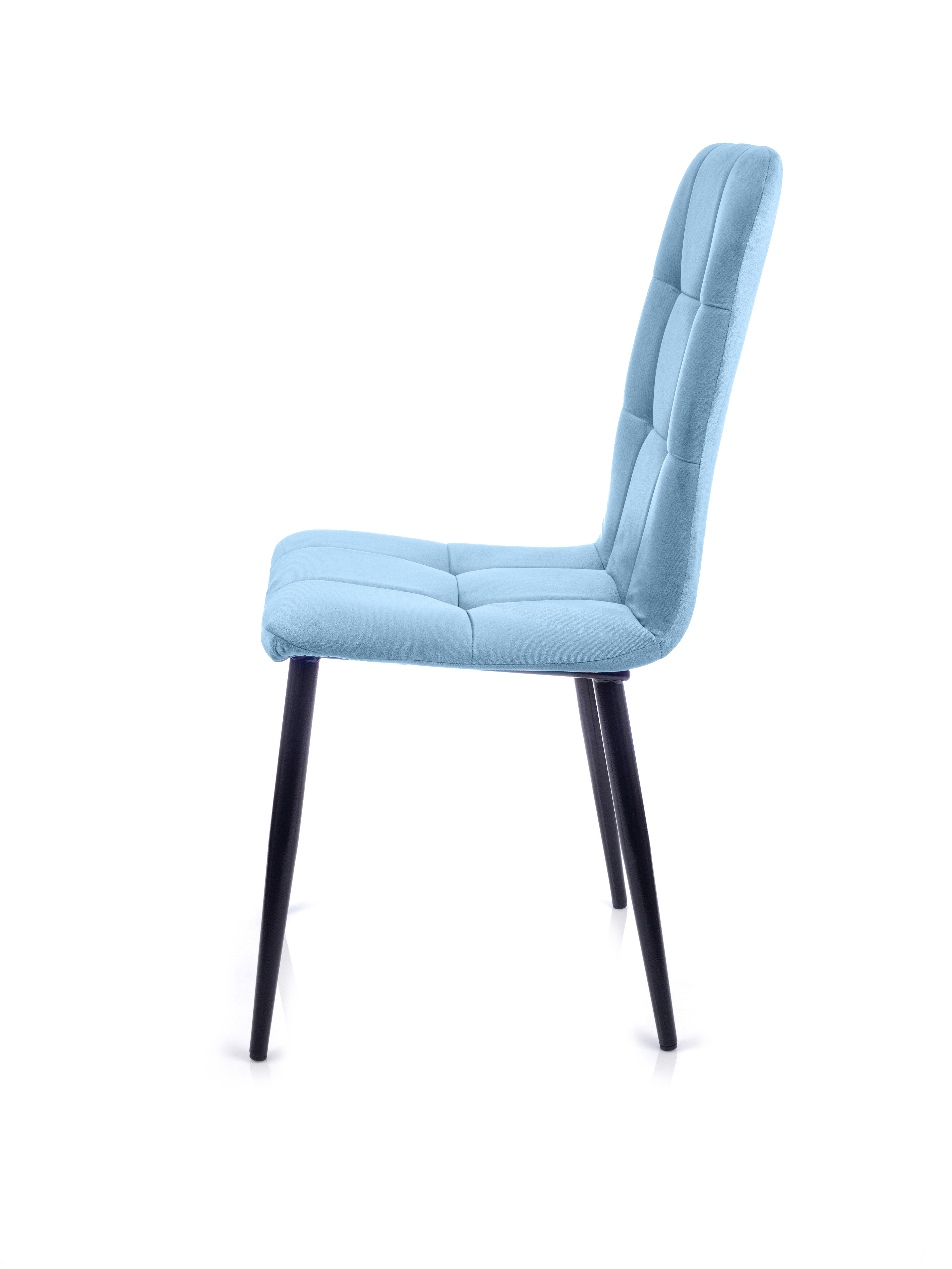 Изображение товара Современный обеденный стул Леон 13050453 из велюра с металлическими ножками