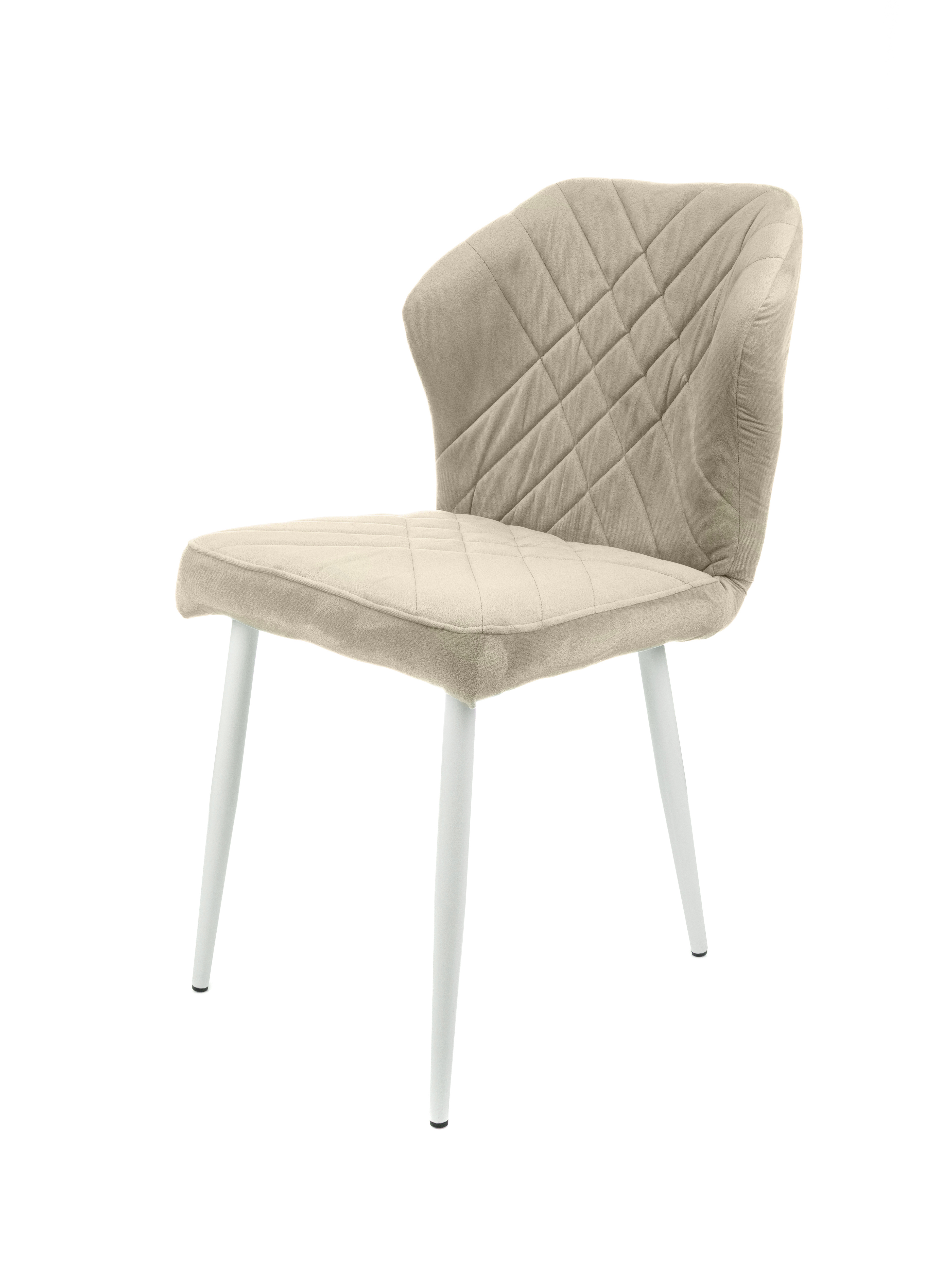 Изображение товара Стул Ницца 14010152 M-GROUP — обеденный велюровый стул, белые ножки