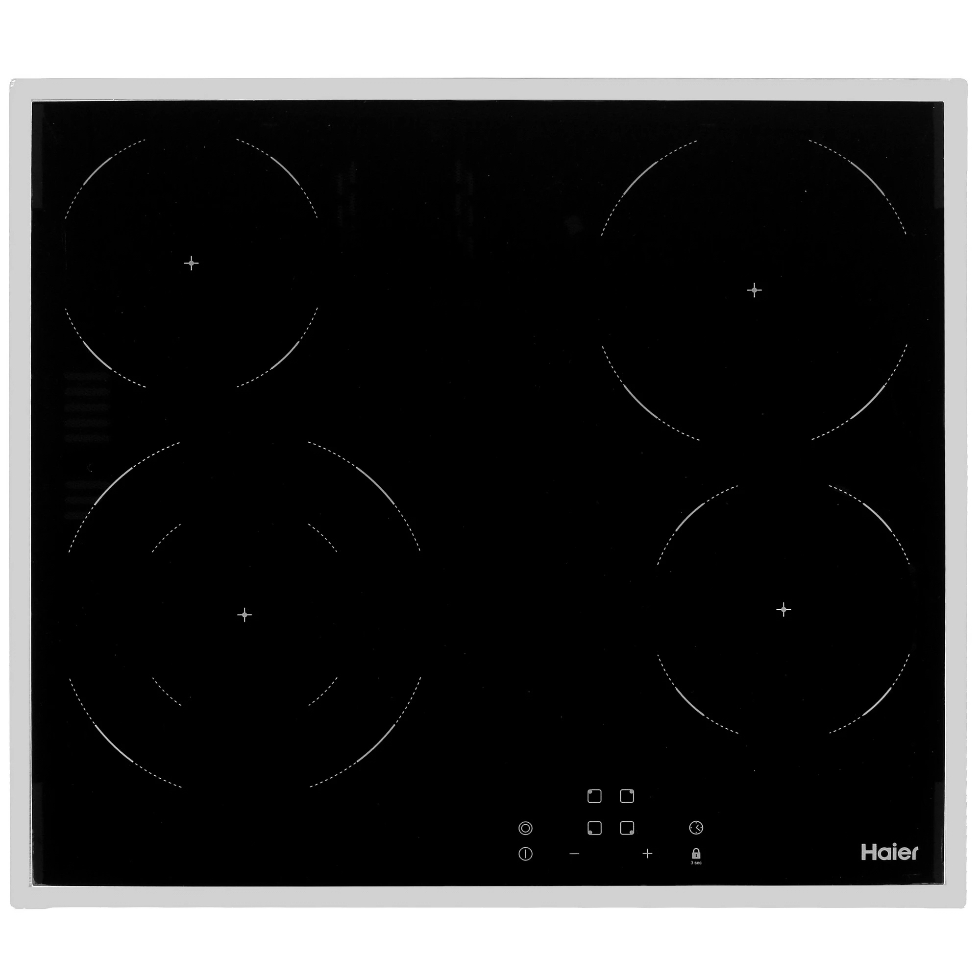 Изображение товара Электрическая варочная панель Haier HHY C64DFB 4 конфорки черная стеклокерамика