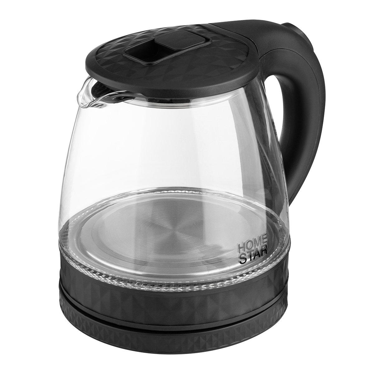 Изображение товара Электрический чайник HOMESTAR HS-1053 1.2 л термостойкое стекло черный автоматическое отключение