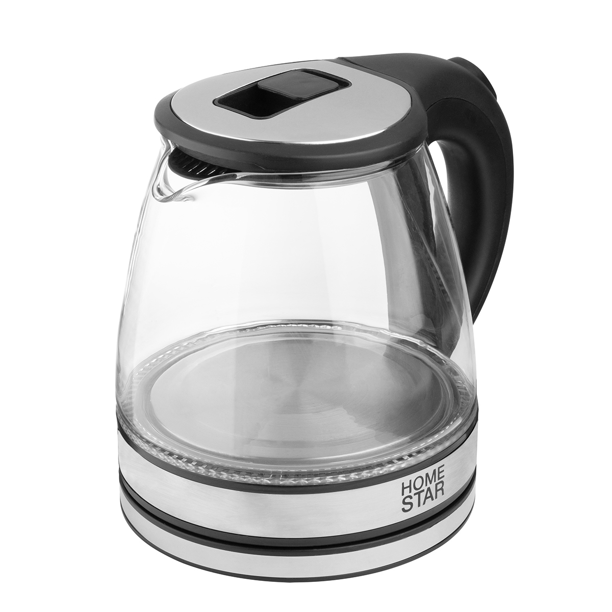 Изображение товара ЧАЙНИК ЭЛЕКТР. HOMESTAR HS-1052 1,2 Л (1/12) СТЕКЛО, ПЛАСТИК (ЧЕРНЫЙ)