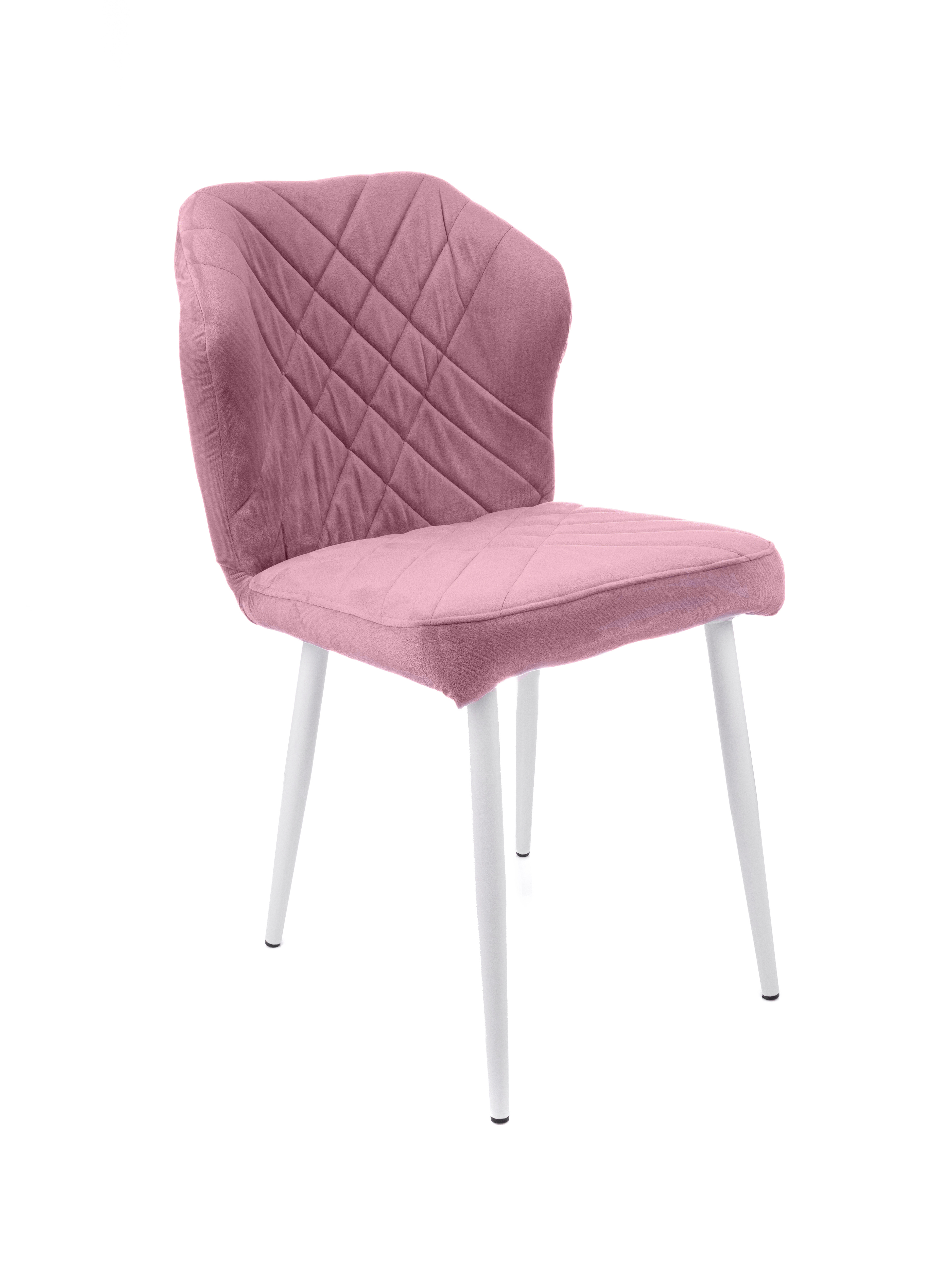 Изображение товара Стул М-Group Ницца 44x87x42 см велюр розовый белый современный дизайн