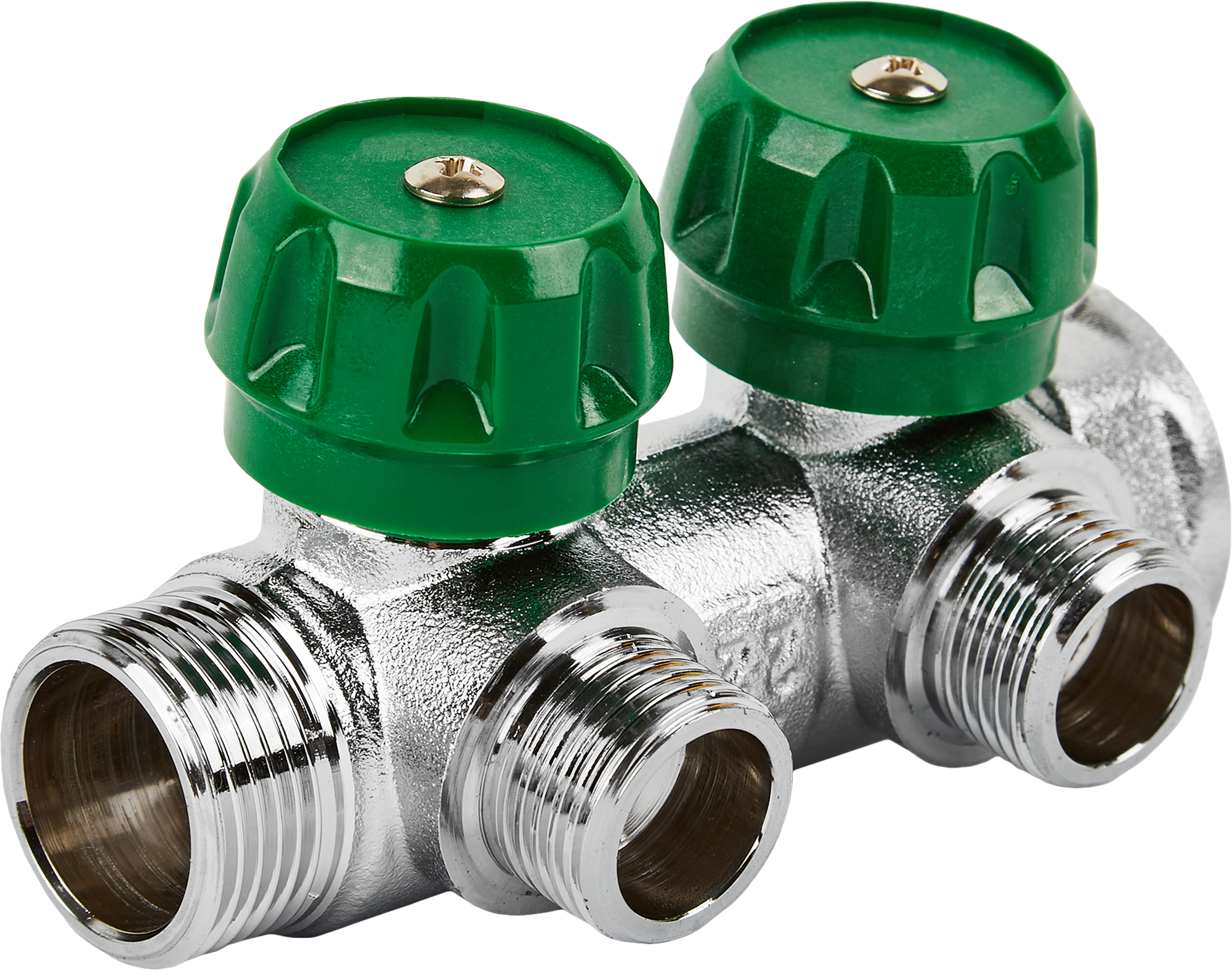 Коллектор Stout на 2 отвода 3/4"x1/2" латунь - 1