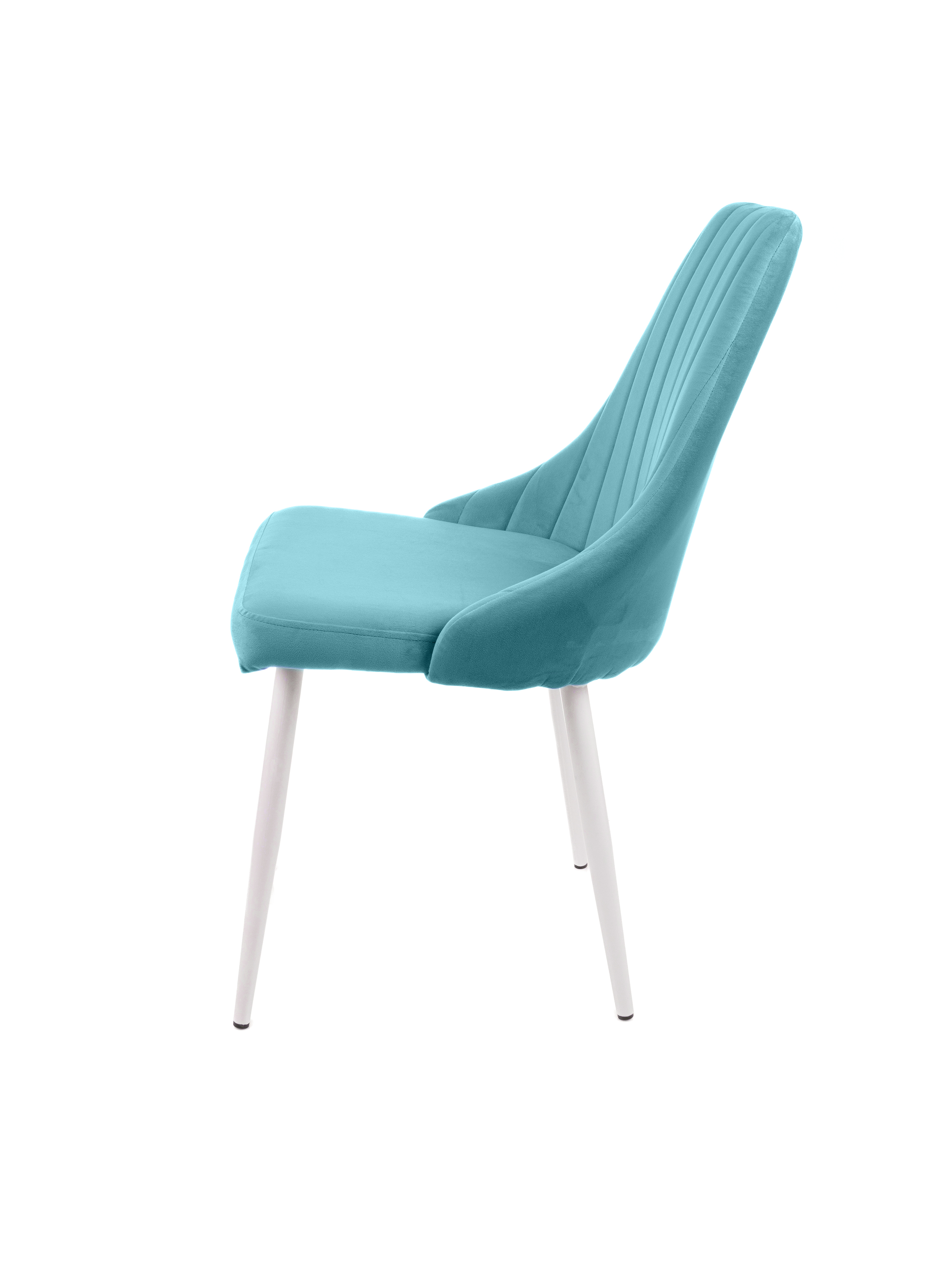 Изображение товара Обеденный стул М-групп Милан 2 шт велюр современный дизайн белый синий