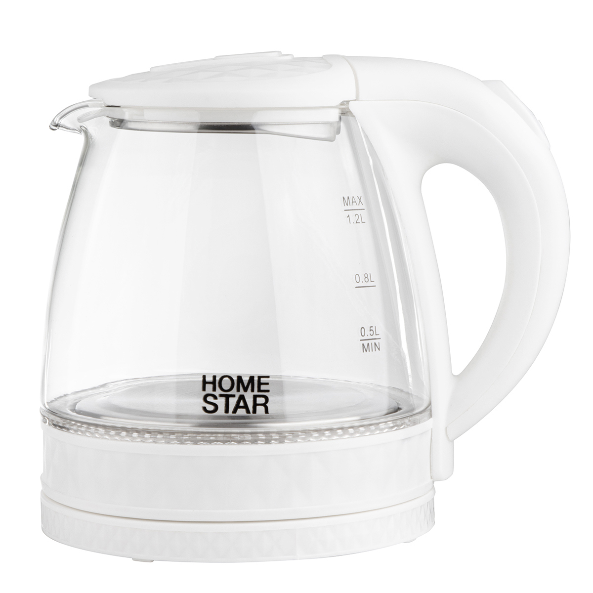 Изображение товара Электрический чайник HOMESTAR HS-1053 1.2 л стекло белый с автоматическим выключением
