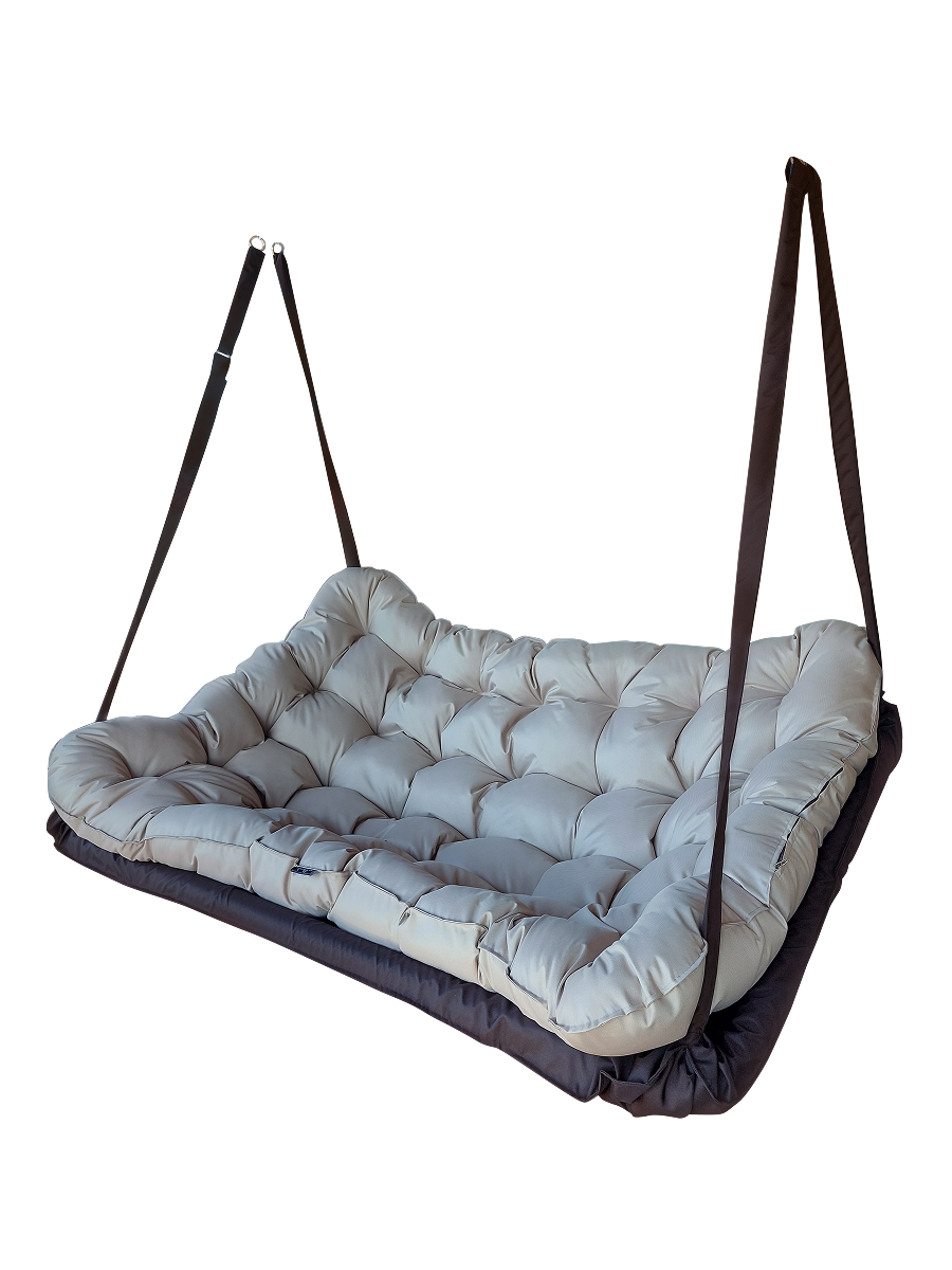 Изображение товара Двухместные садовые качели с регулировкой и водонепроницаемым матрасом