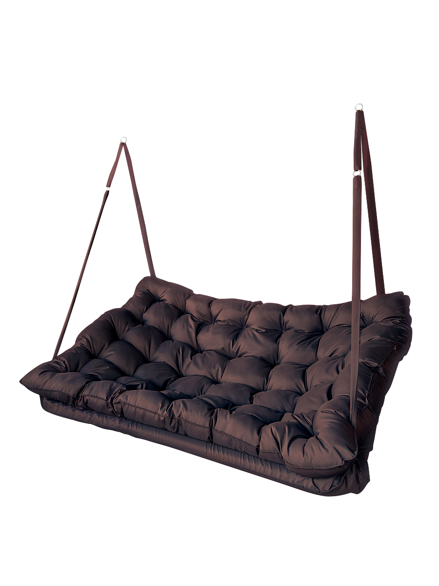 Изображение товара Качели садовые двухместные до 250 кг с регулировкой и матрасом для улицы и дома