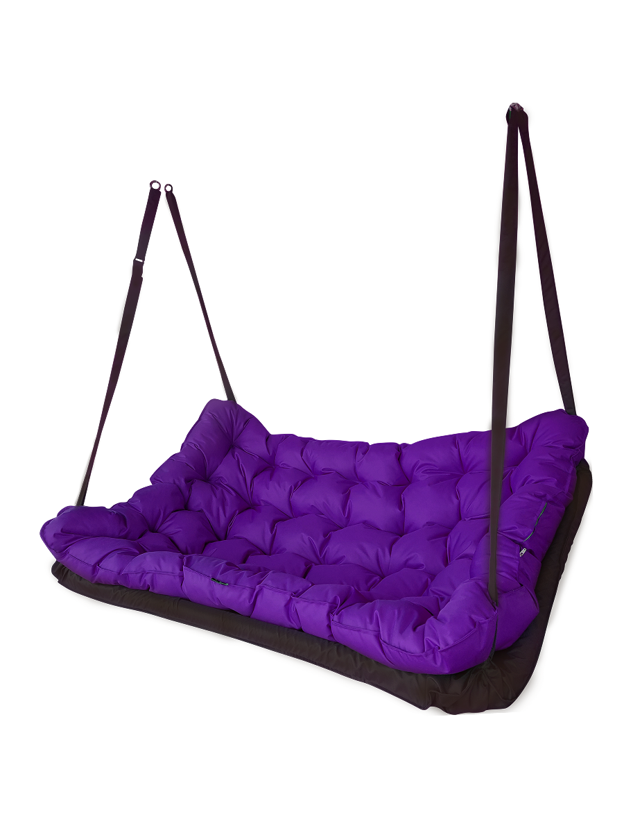 Изображение товара Качели садовые 2-х местные до 250 кг коричневый фиолетовый с регулировкой