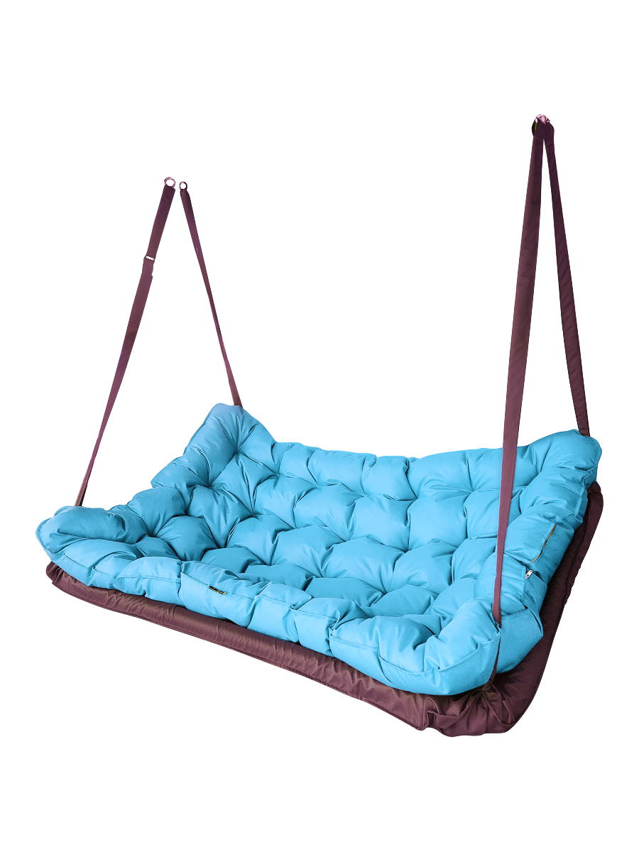Изображение товара Качели садовые двуспальные трансформируемые до 250 кг на улице в водонепроницаемой ткани