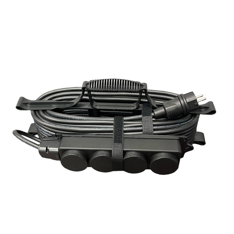 Изображение товара Удлинитель-шнур силовой iTOK тип SUR i-connect-SUR-PVS-215-4-44-15 4 розетки 2x1.5 мм 15 м 4100 Вт цвет черный