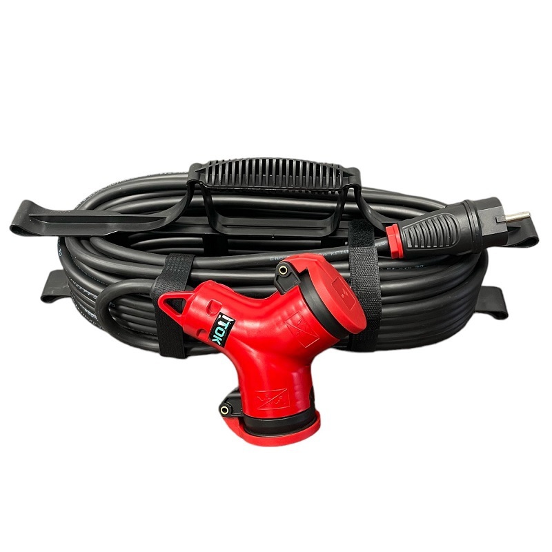 Изображение товара Удлинитель-шнур силовой iTOK тип SUR i-connect-PRO-SUR-PVS-325-2-44-15 2 розетки 3x2.5 мм 15 м 16500 Вт цвет черный