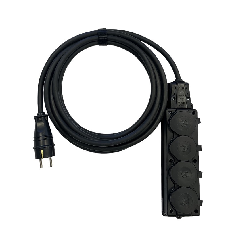 Изображение товара Удлинитель-шнур Itok i-connect-color-SU-KG-215-4-54-3 черный 4 розетки 3м 3500Вт IP54