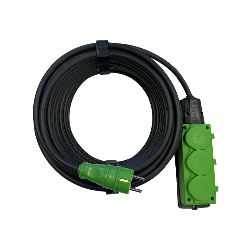 Изображение товара Удлинитель-шнур Itok i-connect-color-SU-PVS-315-3-54-40-green 3 розетки с заземлением 3x1.5 мм 40 м 3500 Вт цвет зеленый