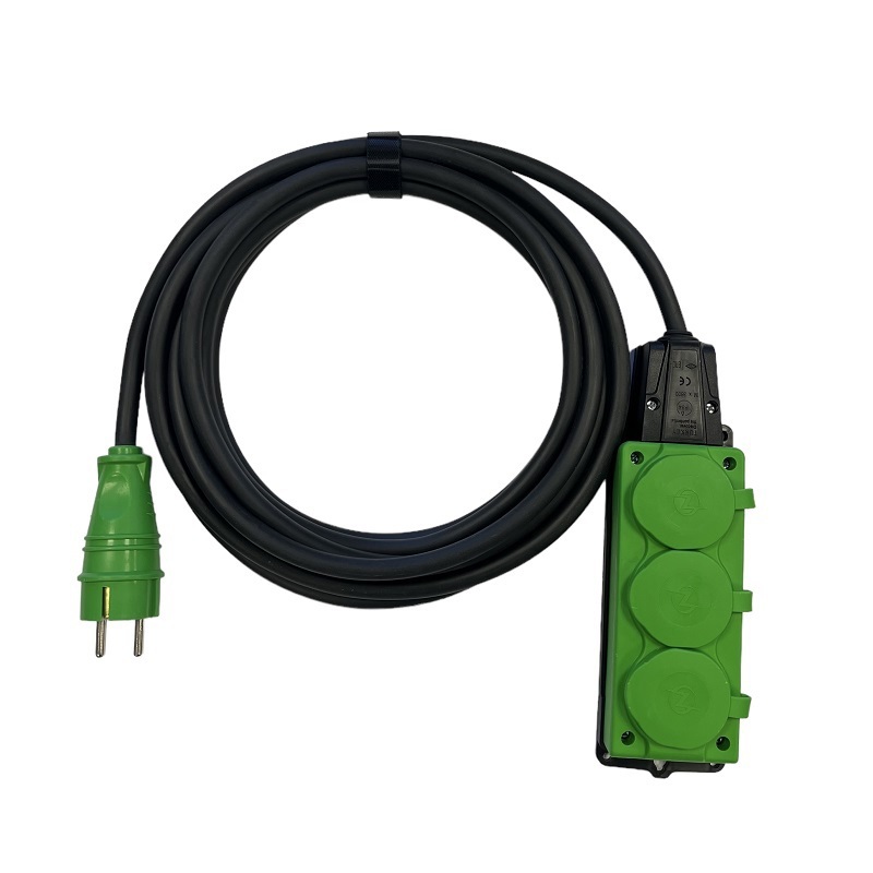 Изображение товара Удлинитель-шнур Itok i-connect-color-SU-KG-315-3-54-5-green 3 розетки 5 м с заземлением IP54
