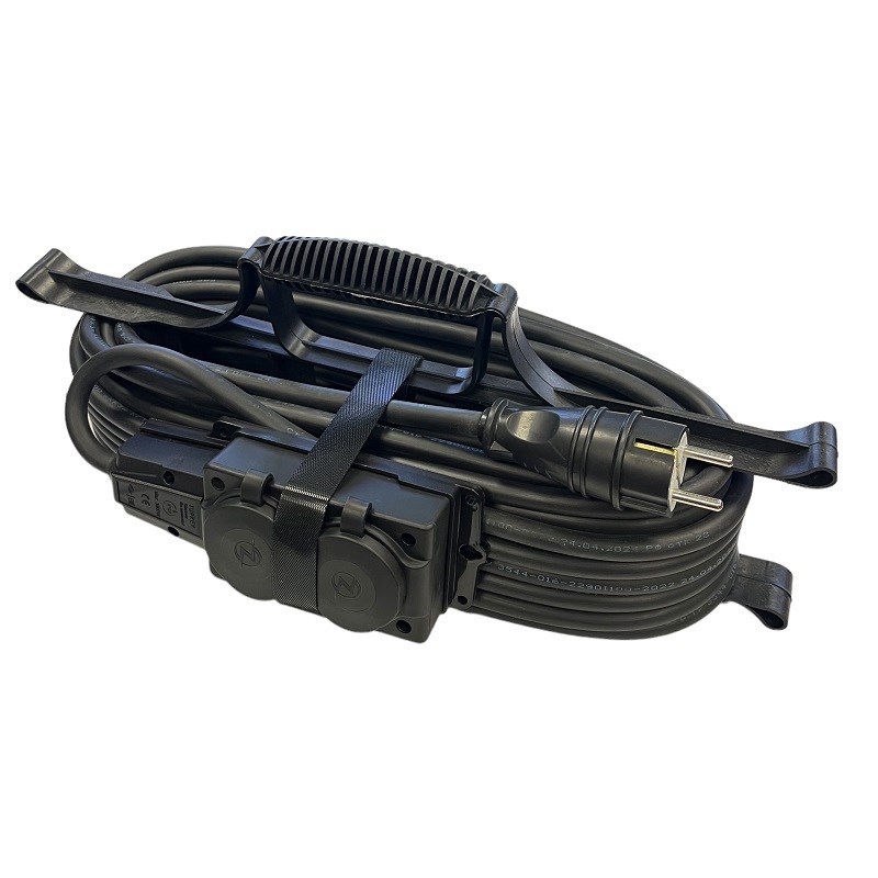 Изображение товара Удлинитель-шнур Itok i-connect-color-SUR-KG-215-2-54-15-black 2 розетки без заземления 2x1.5 мм 15 м 3500 Вт цвет черный