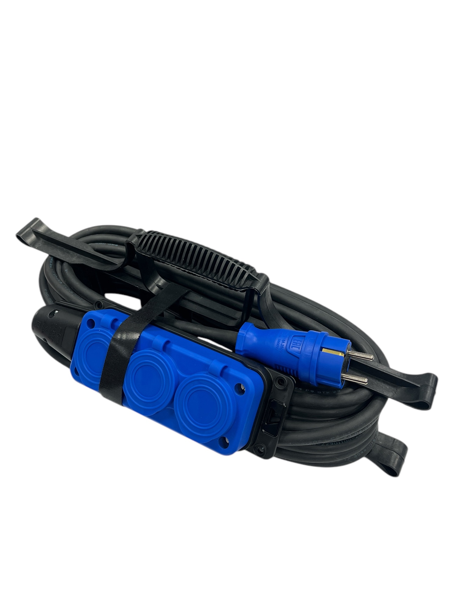 Изображение товара Удлинитель-шнур Itok i-connect-color-SUR-KG-215-3-54-30-blue 2x1.5 30 м 3 розетки 3500 Вт без заземления IP54 цвет синий